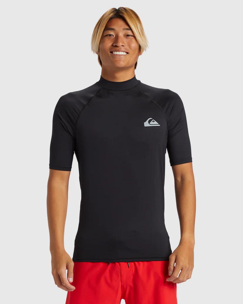 Mens Everyday Short Sleeve UPF 50 Surf T-Shirt - Black