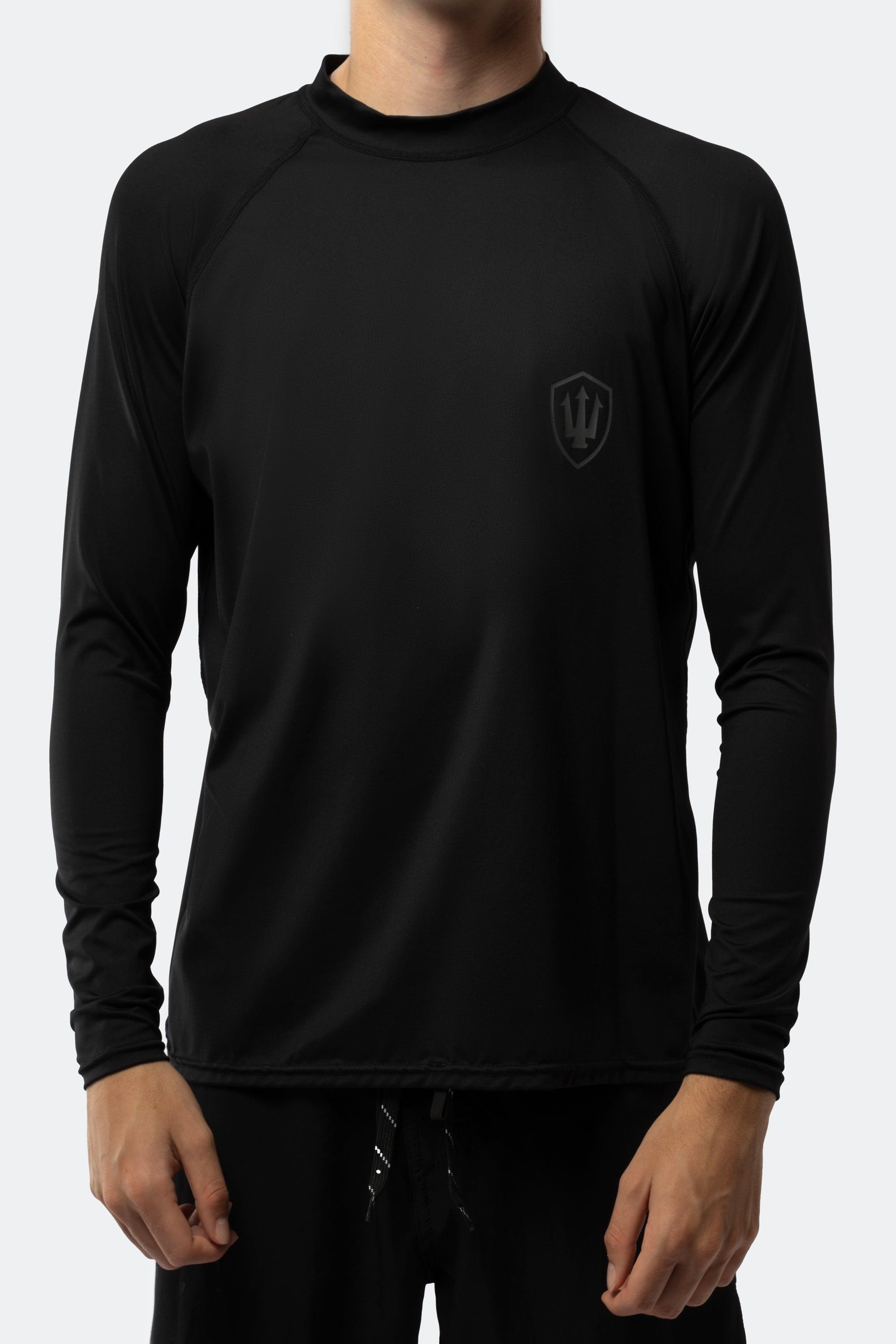 Mens L/S Relaxed Fit Rash Shirt - Black