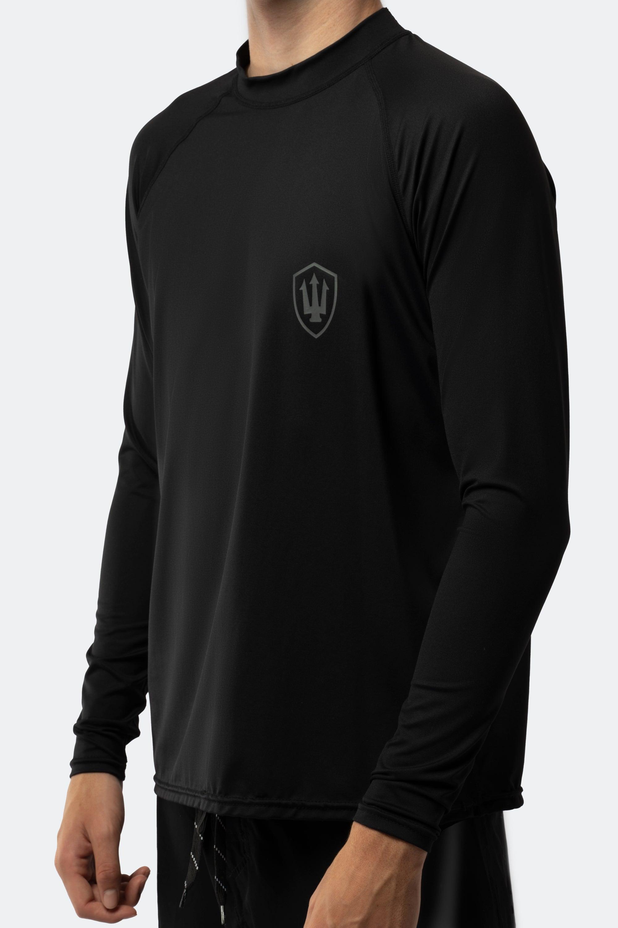 Mens L/S Relaxed Fit Rash Shirt - Black