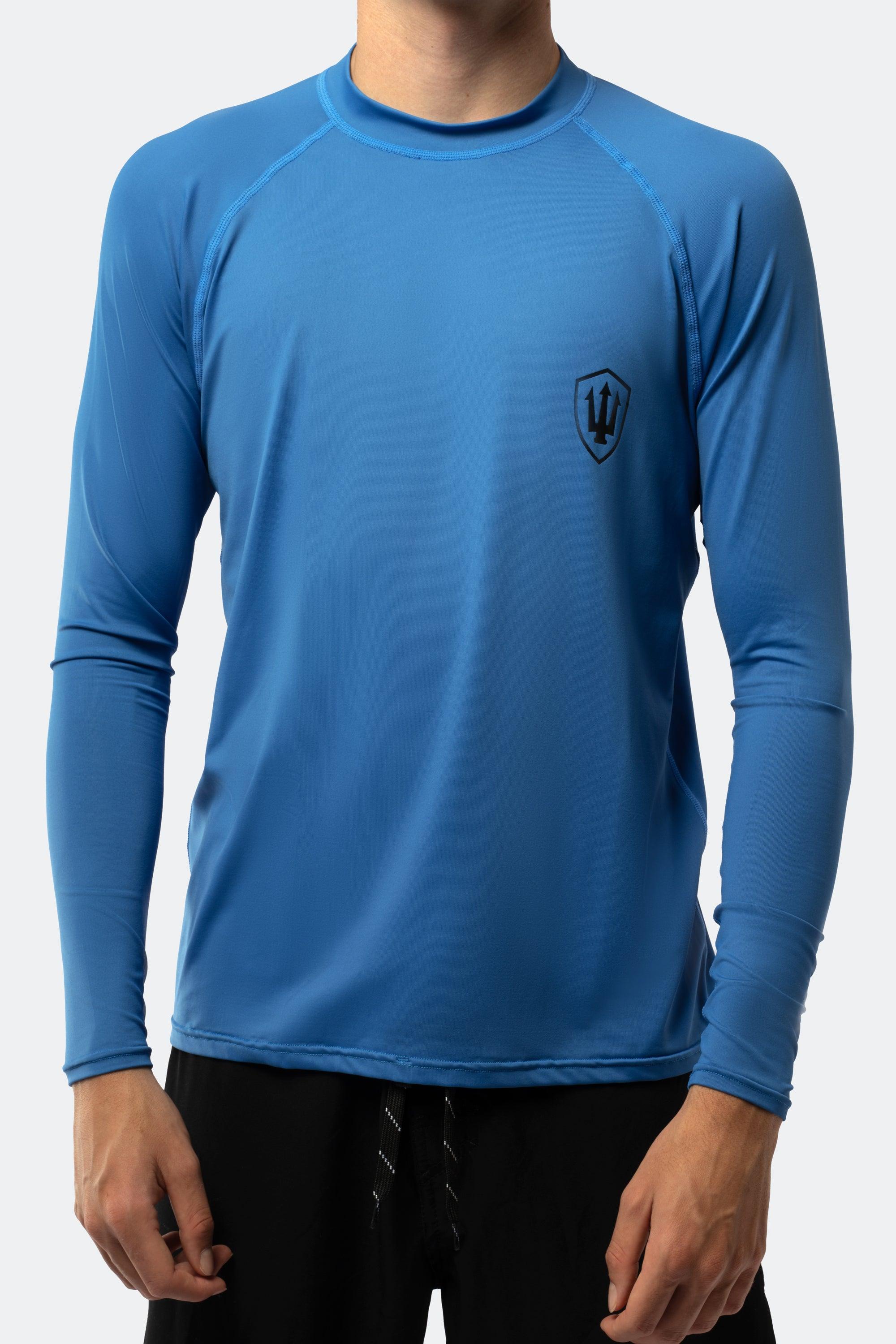 Mens L/S Relaxed Fit Rash Shirt - Blue