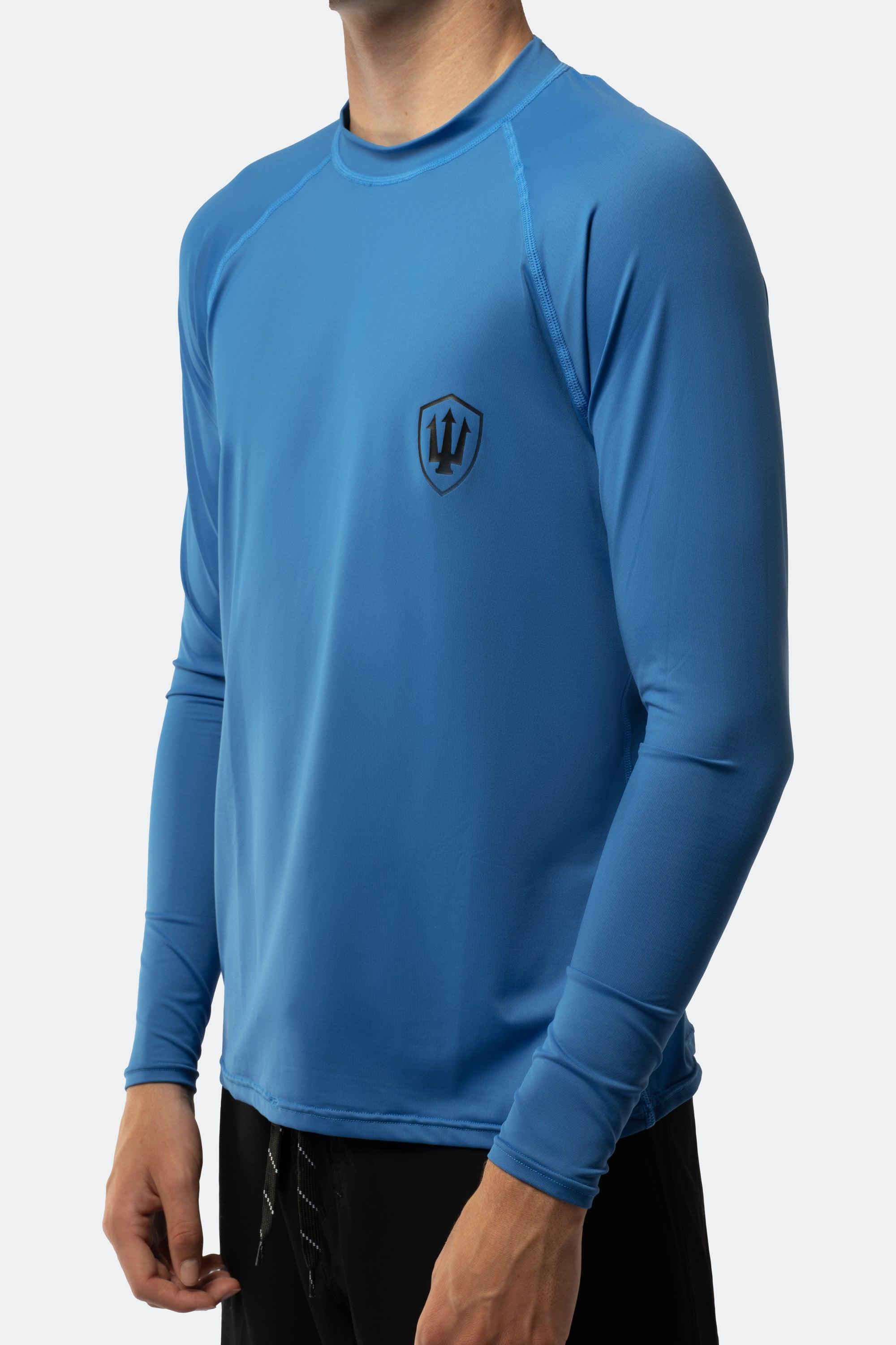 Mens L/S Relaxed Fit Rash Shirt - Blue