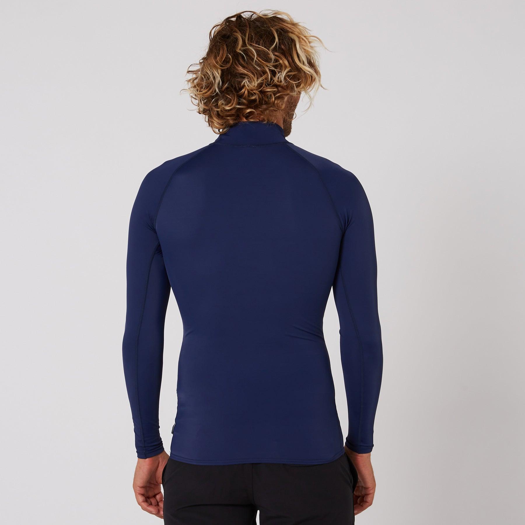 Mens Script Rash Long Sleeve Rash Shirt - Midnight