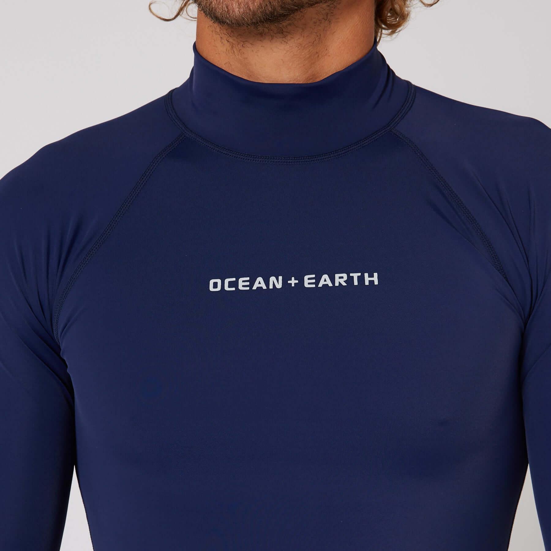 Mens Script Rash Long Sleeve Rash Shirt - Midnight