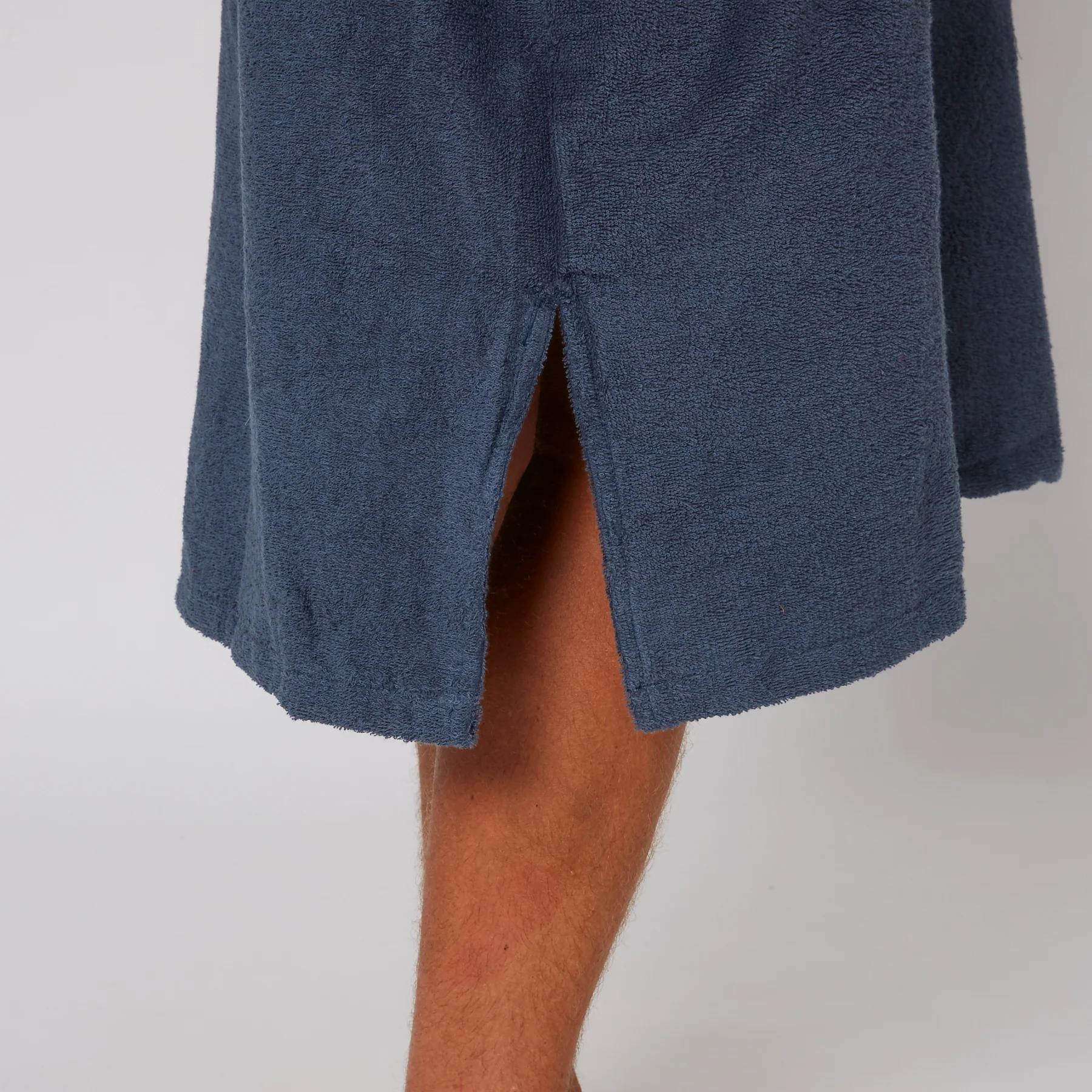 Mens Terry Hooded Poncho - Navy