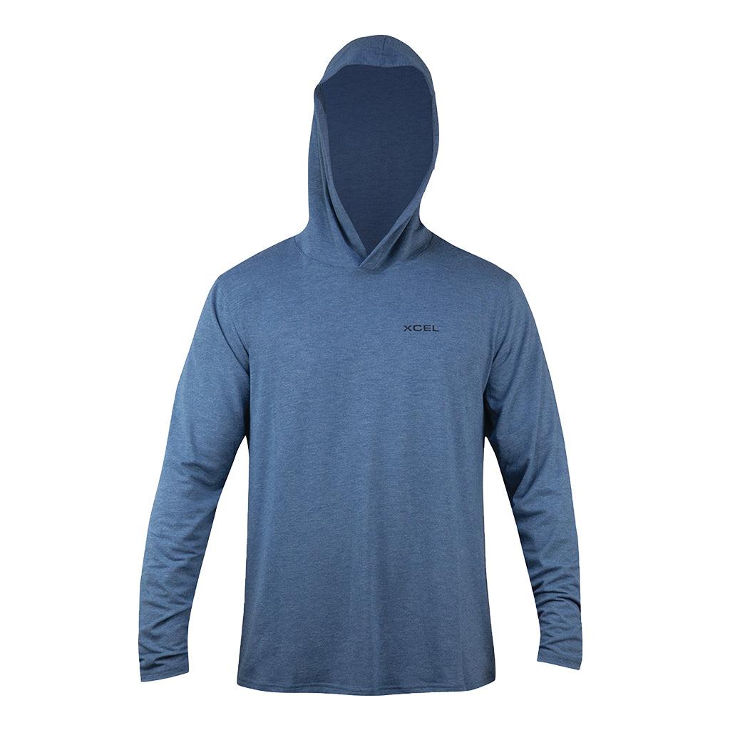 Mens ThreadX Long Sleeve Hooded UV - Stellar Blue