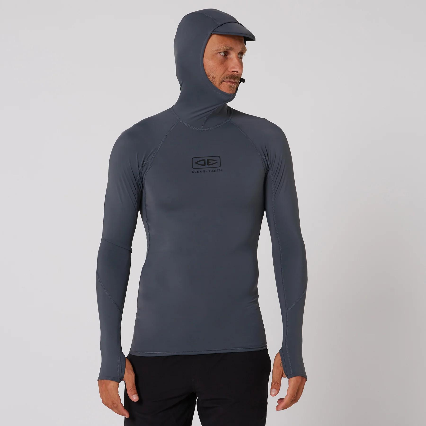 Mens Tropic Hooded Long Sleeve Rash Shirt
