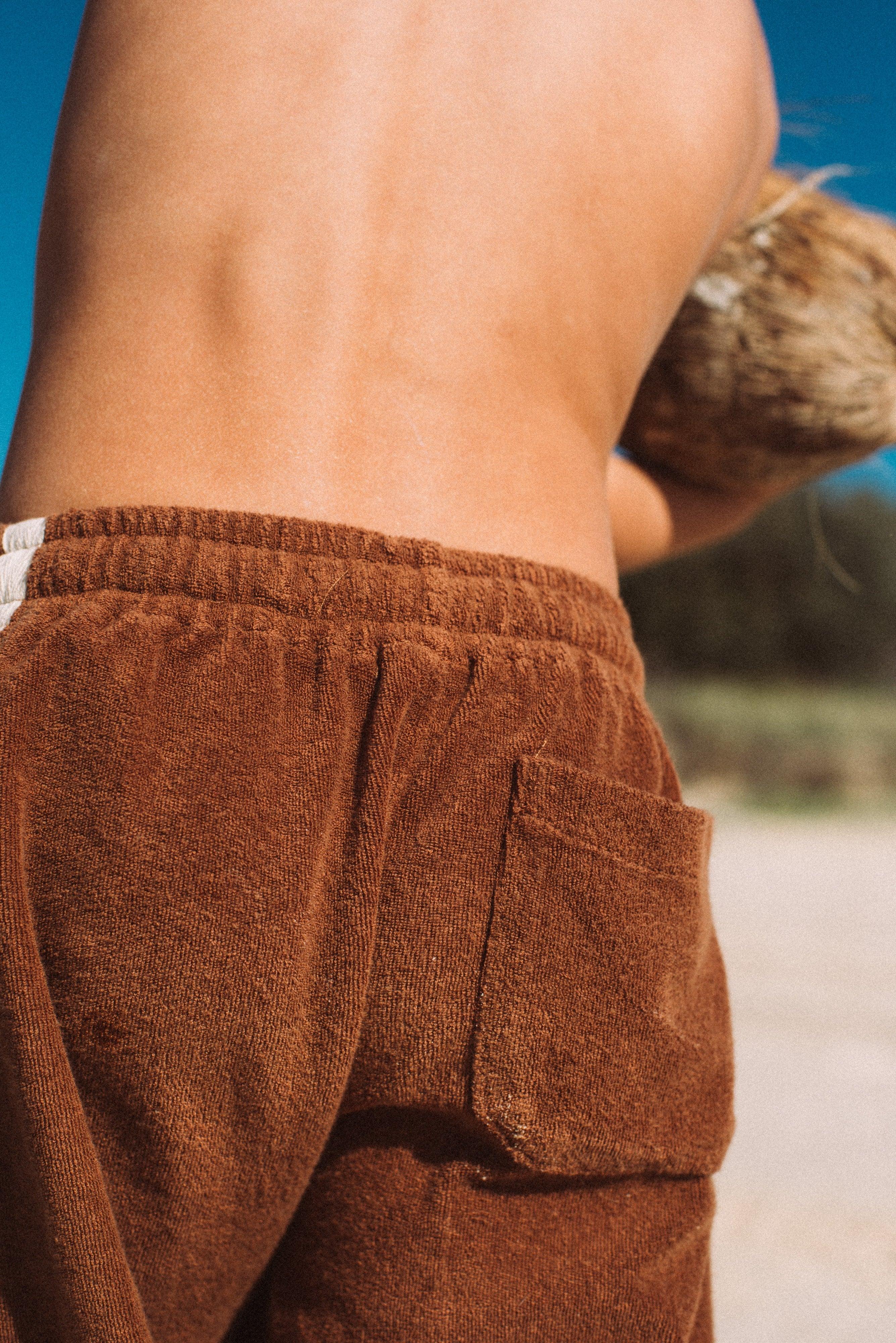 Mini Terry Pant in Brown - Atmosea