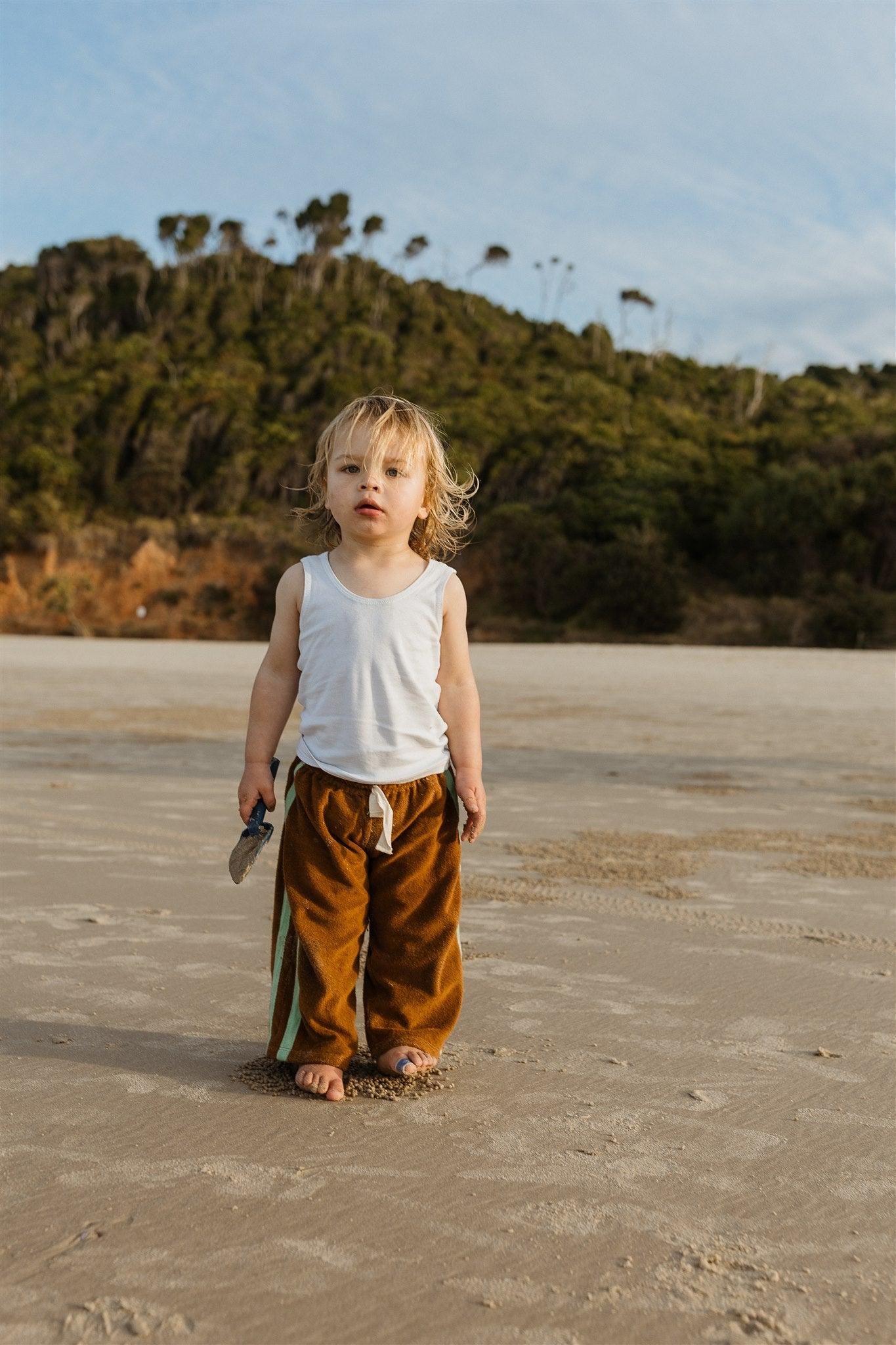 Front view of Mini Terry Pant