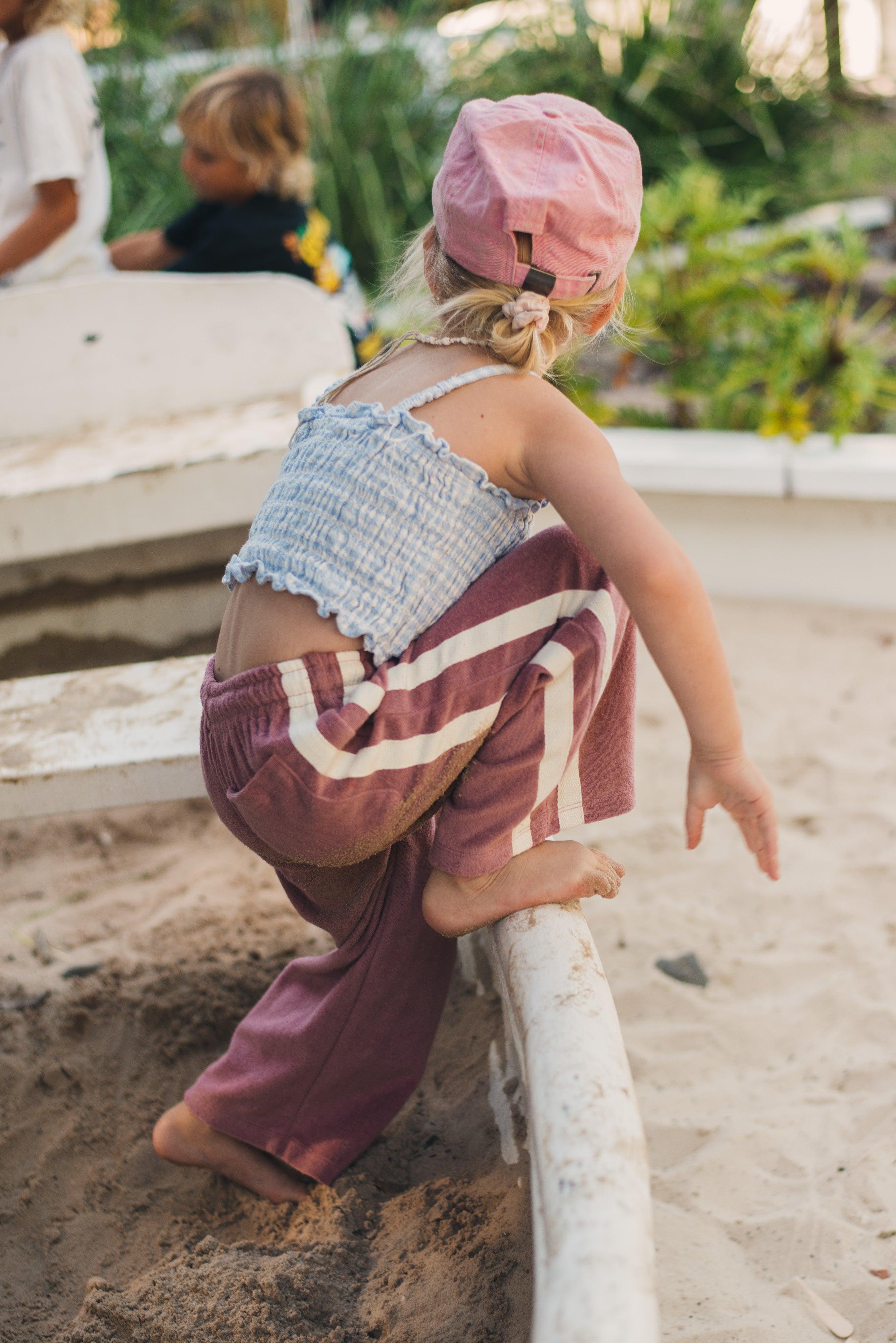 Front view of Mini Terry Pant