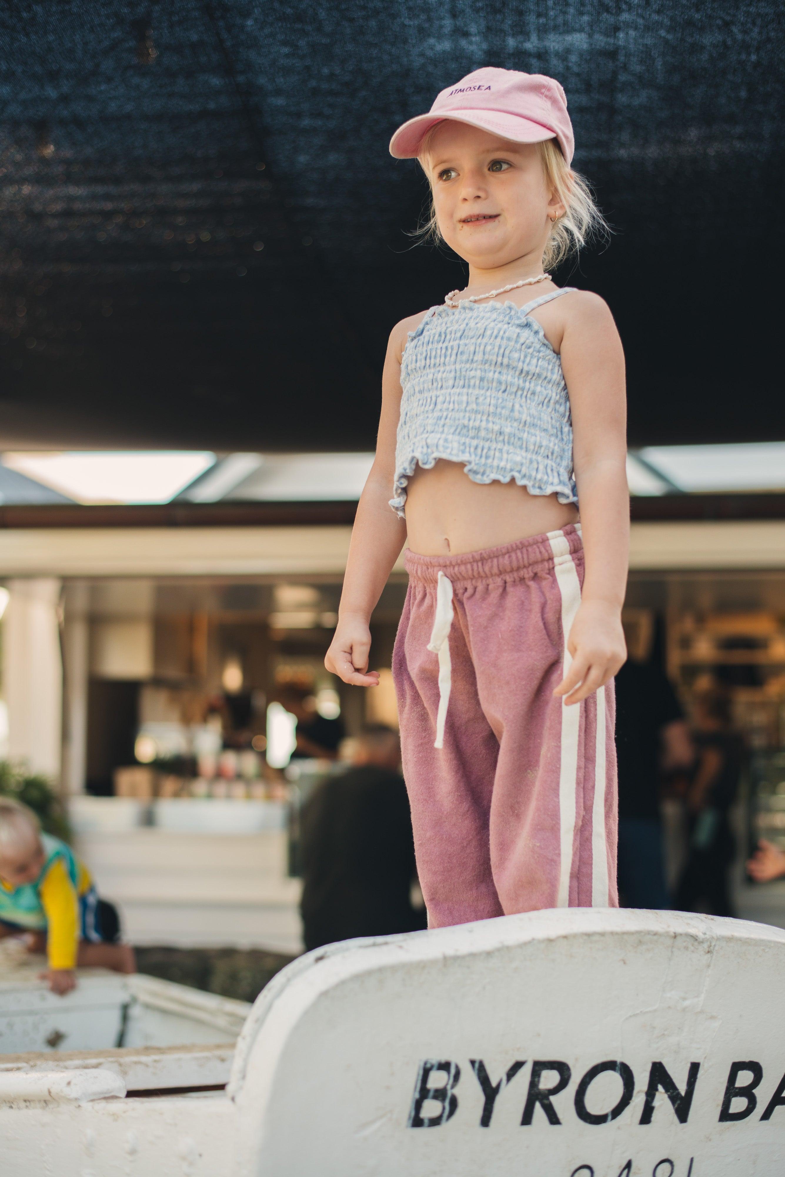 Child wearing Mini Terry Pant