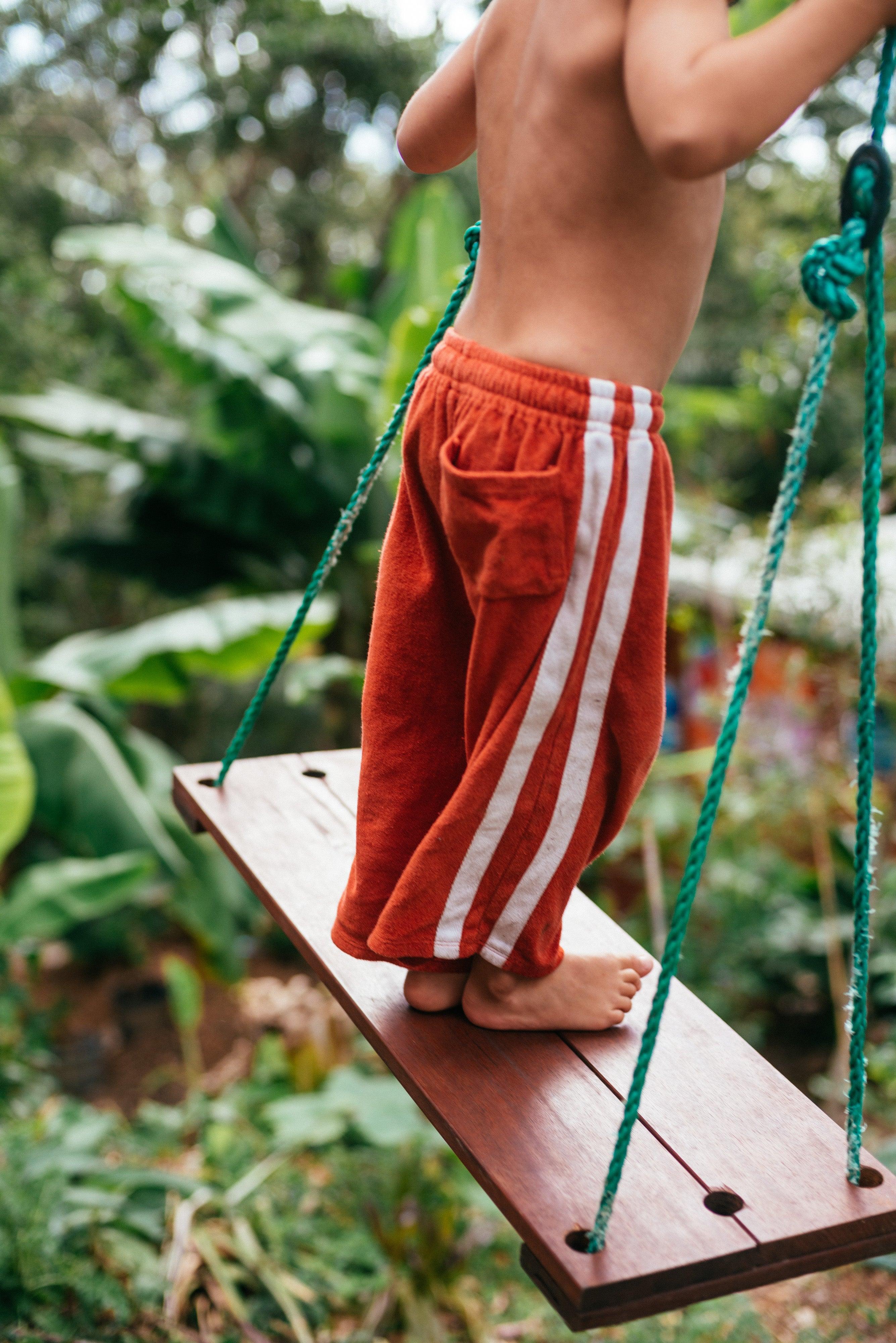 Mini Terry Pant in Red - Atmosea