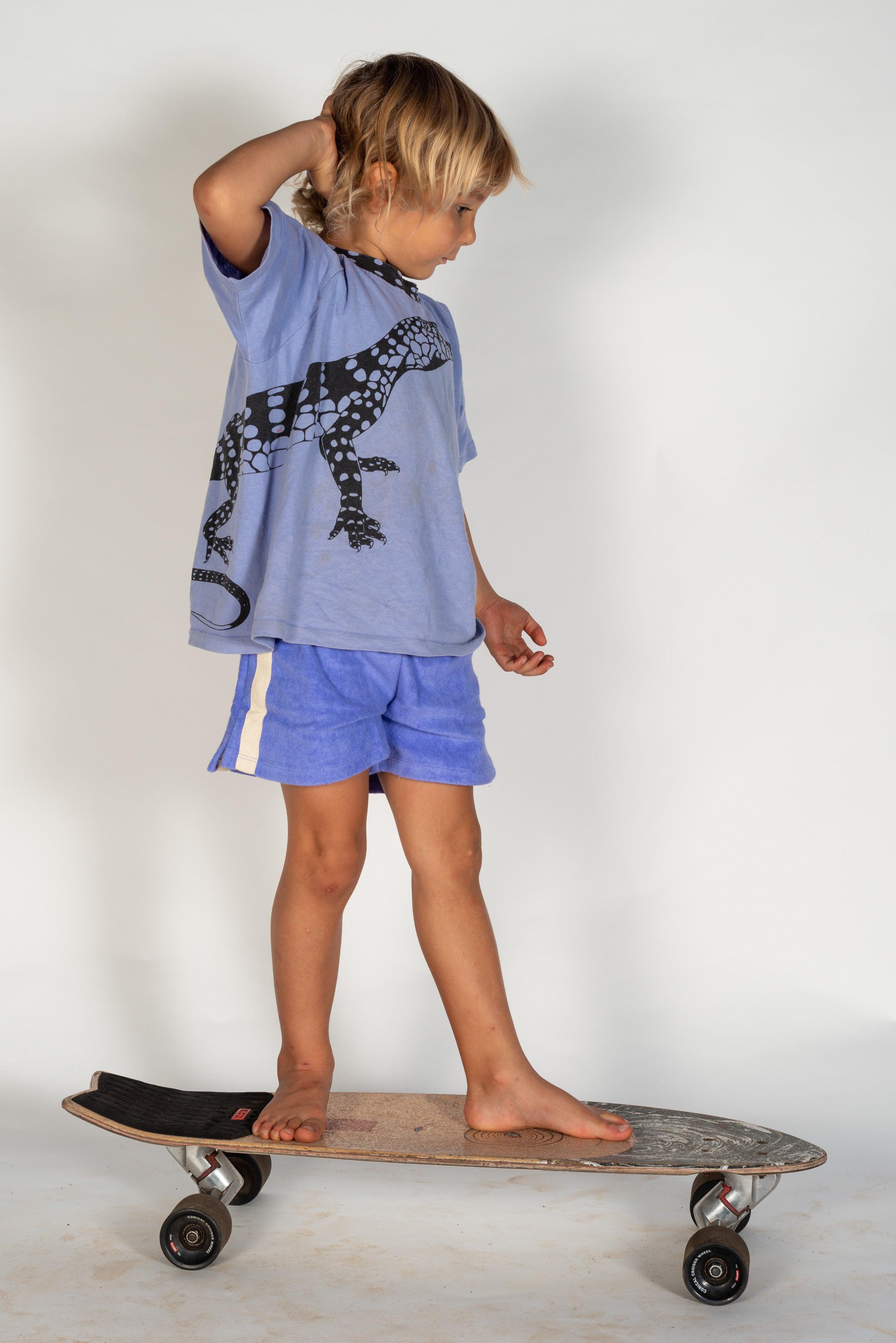 Mini Terry Towelling Shorts in Lavender - Atmosea