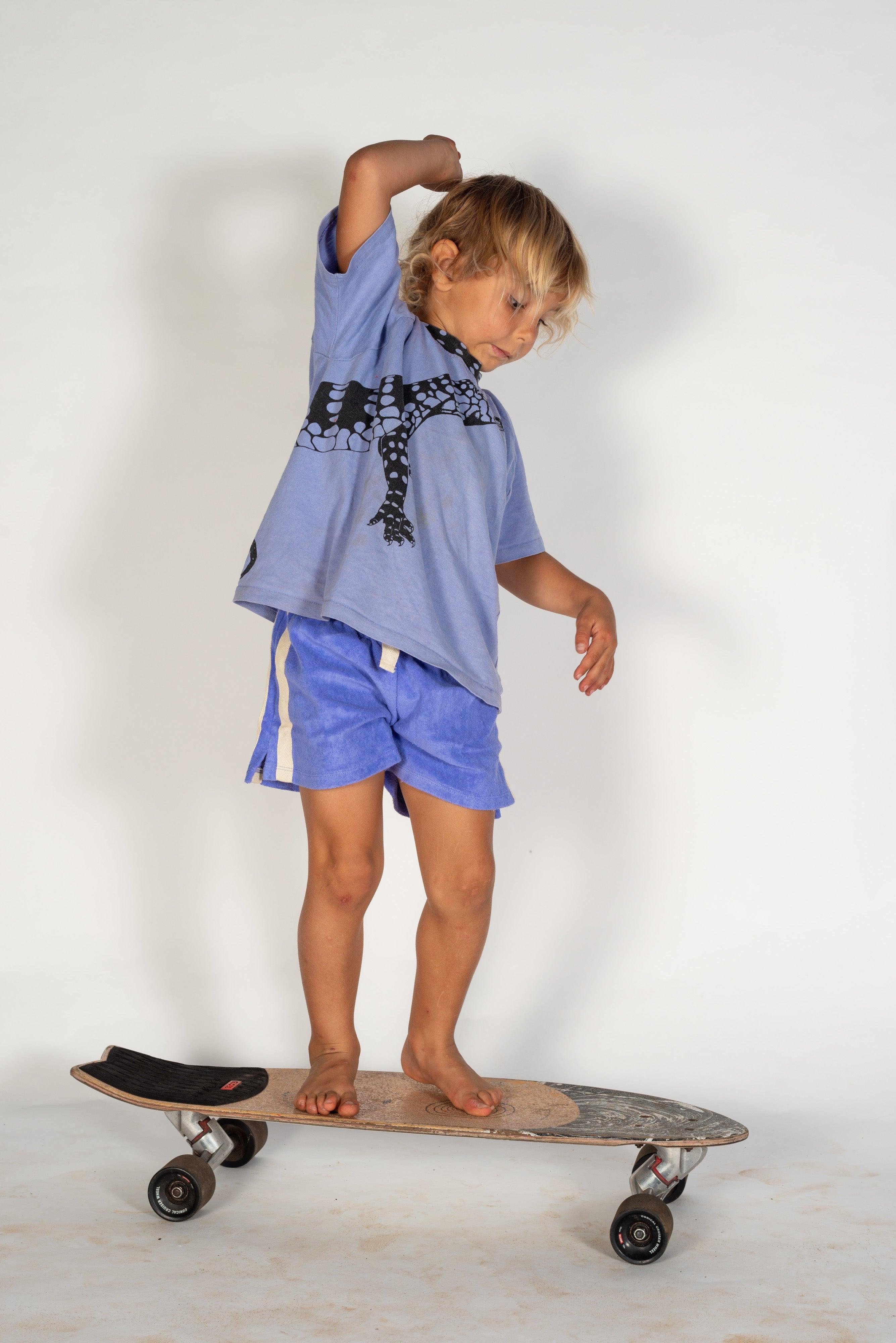 Mini Terry Towelling Shorts in Lavender - Atmosea