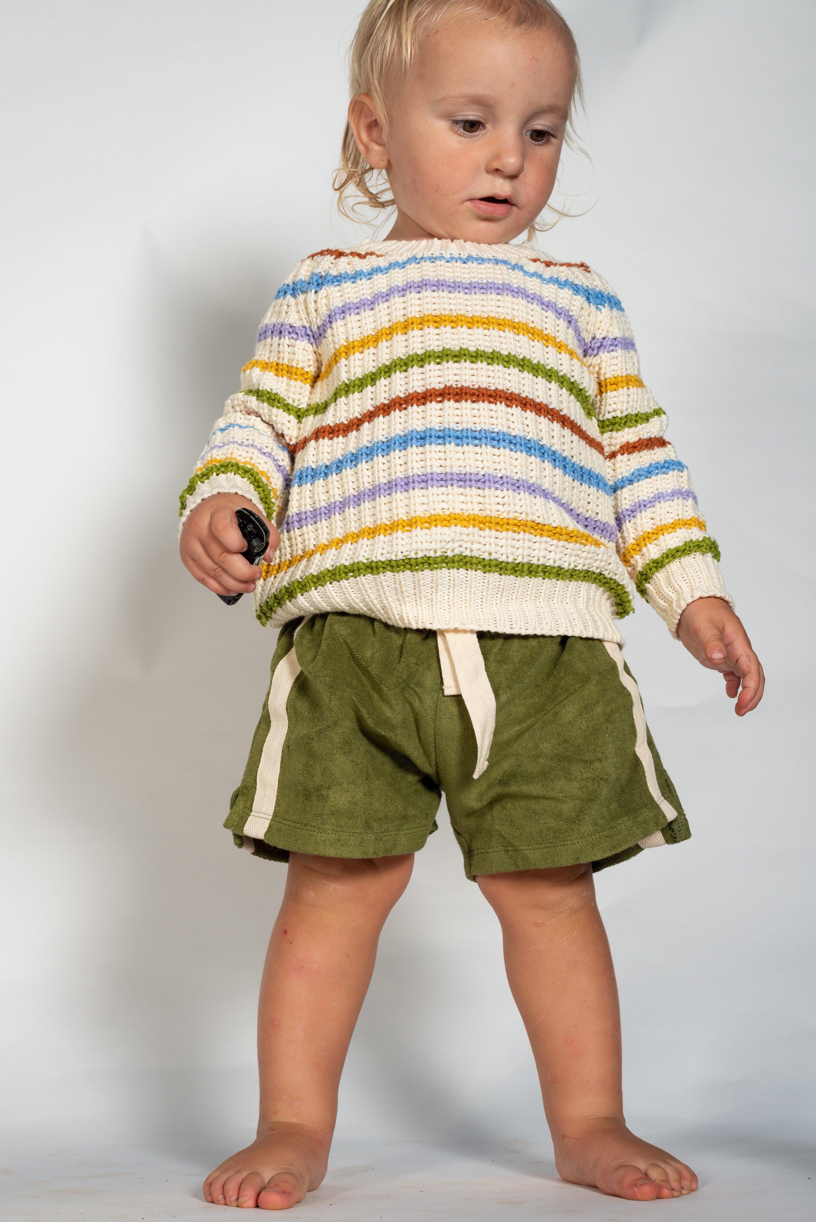Toddler in shorts front