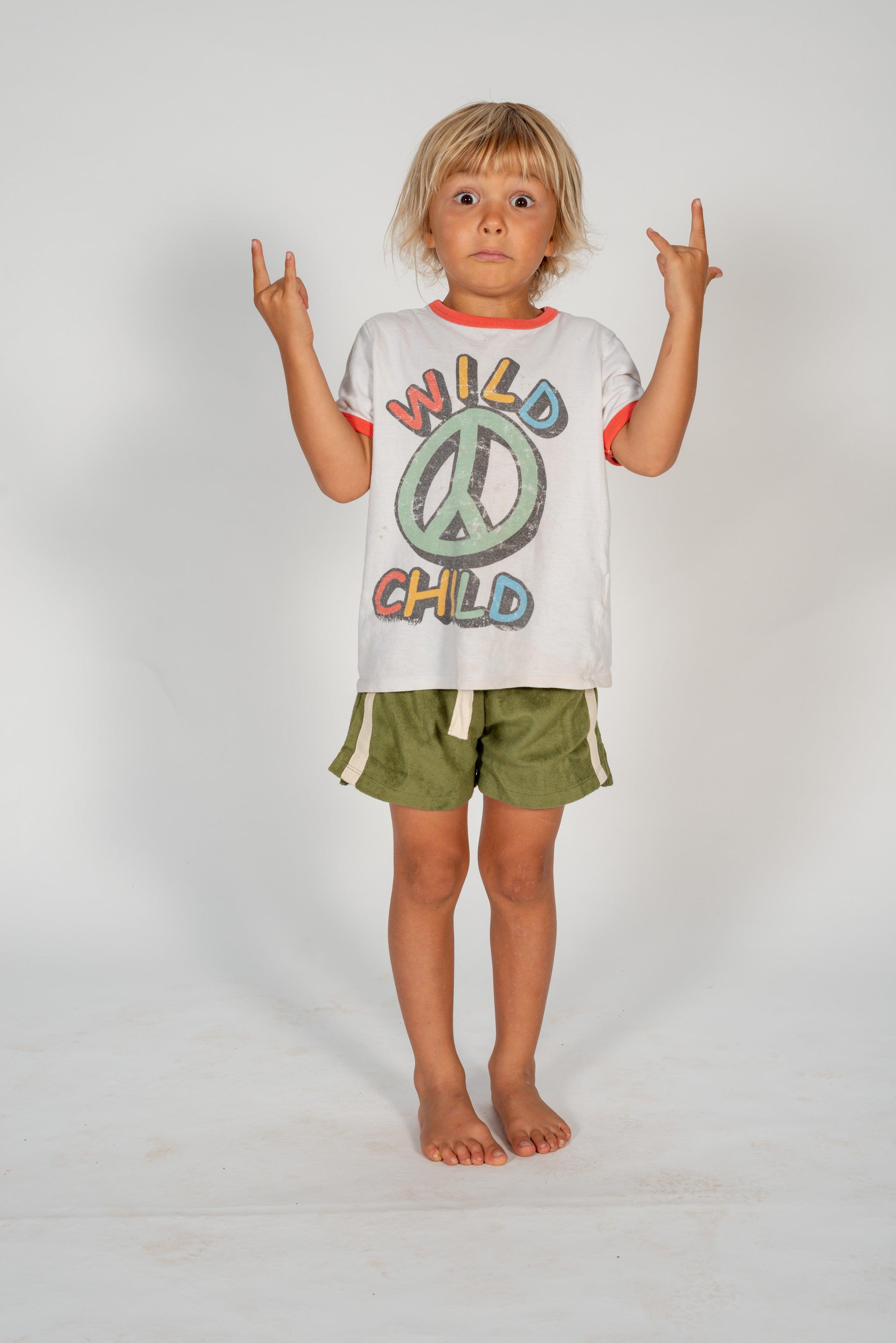 Child wearing shorts front