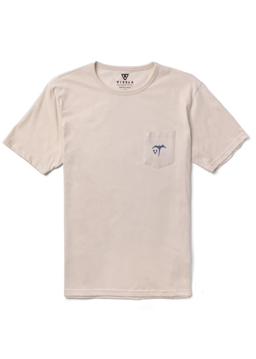 Miyashiro I'iwi Bird Ss Organic Pkt Tee - Bone