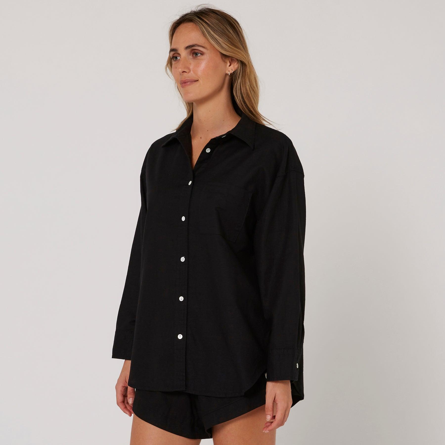 Nova Relaxed LS Shirt - Black