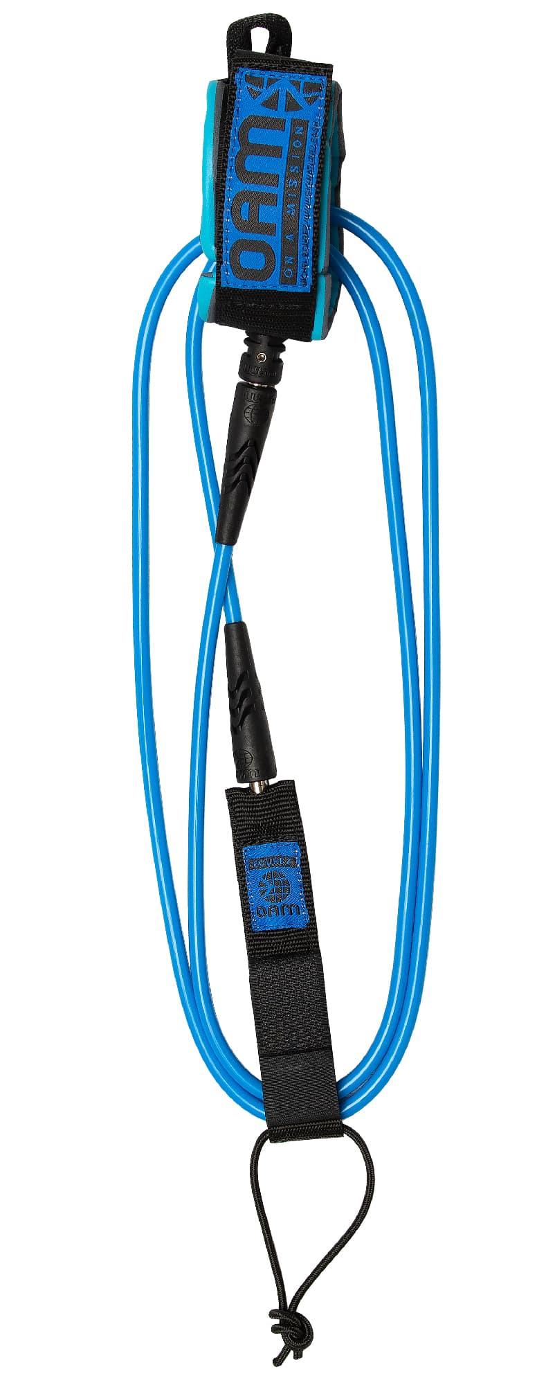 6ft Comp Leash - Aqua Charcoal
