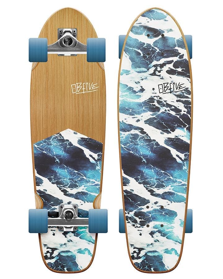 White Wash Big Cruiser Surf Skate 32" 
