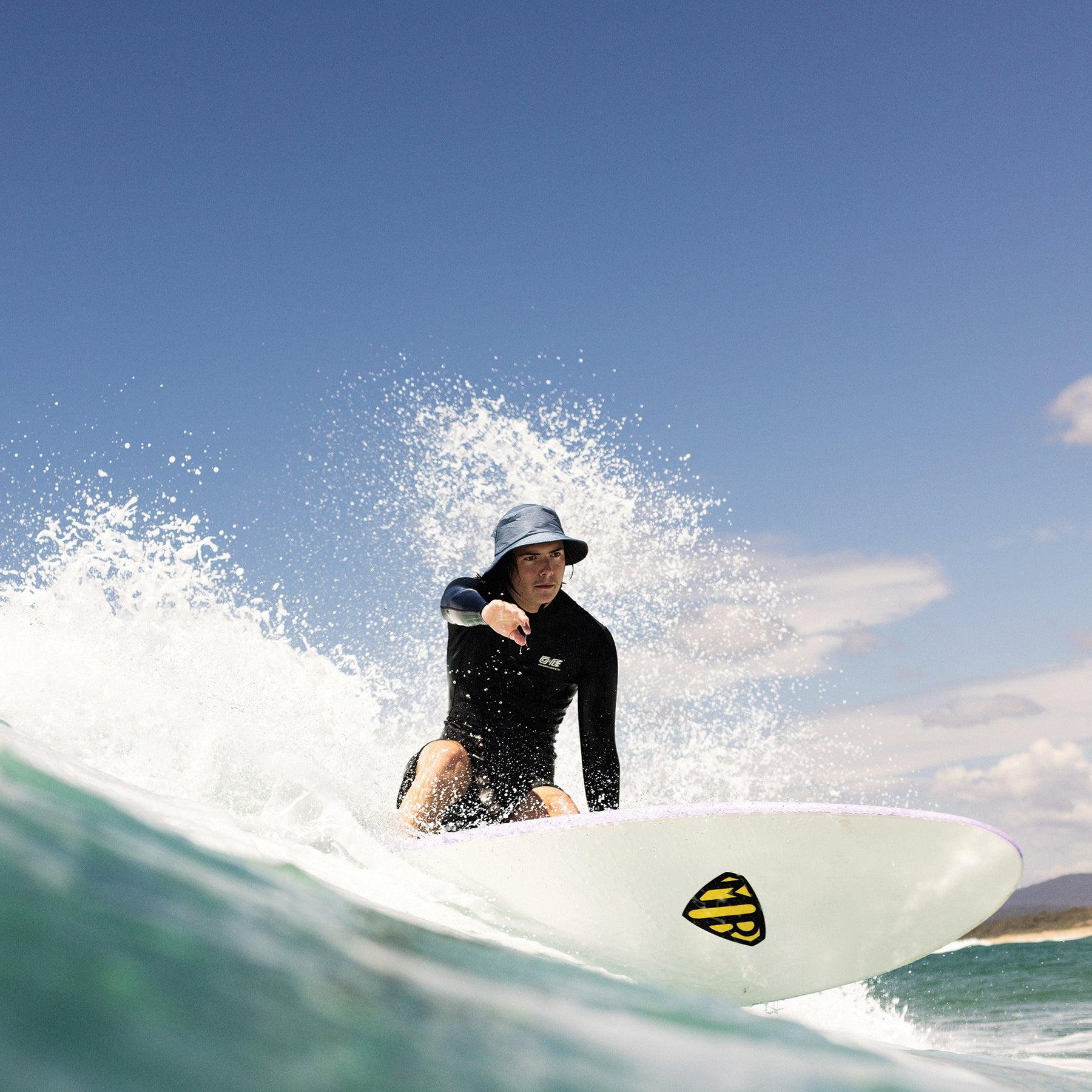 Ocean and Earth Bingin Soft Peak Surf Hat - White Marle