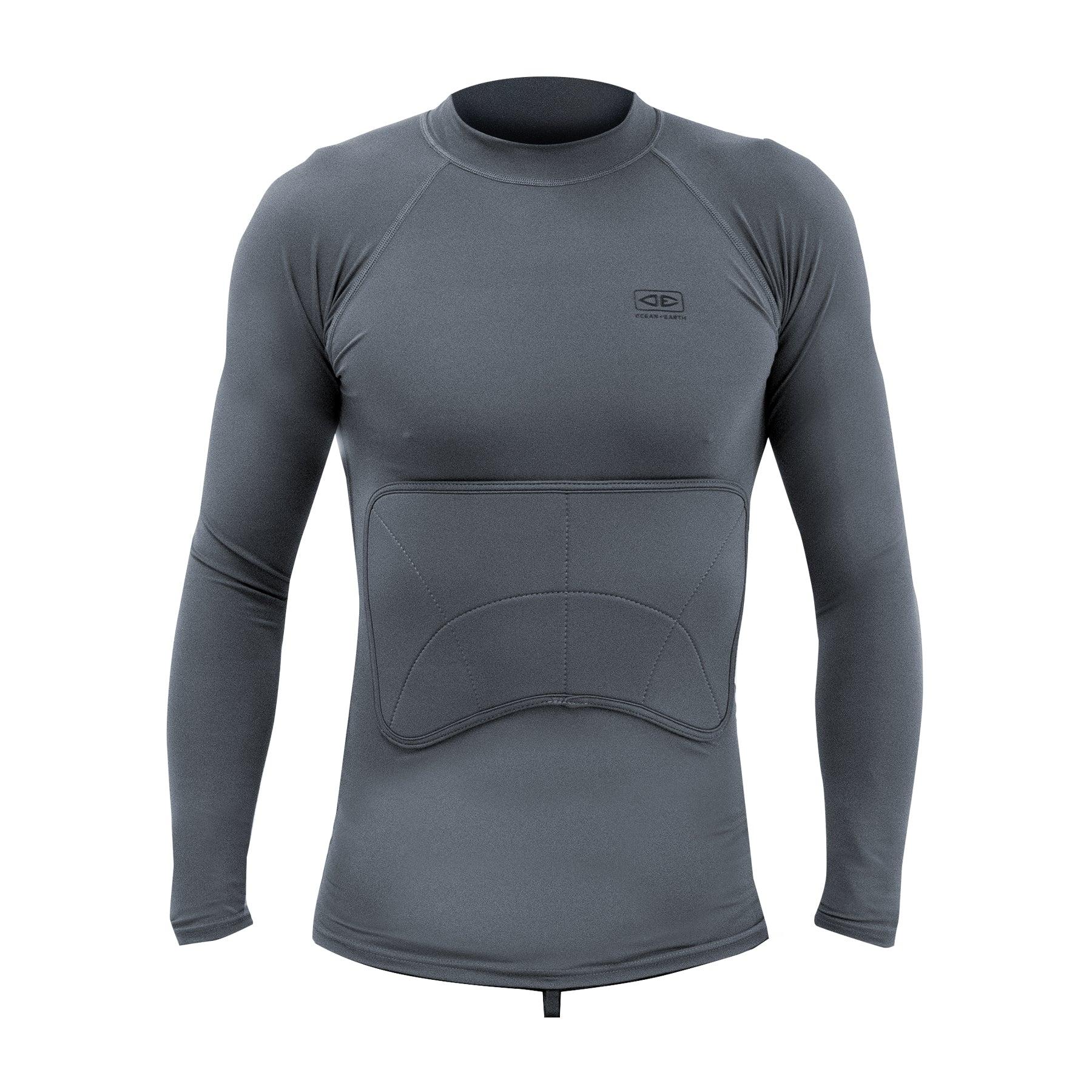 Ocean and Earth Rib Guard Padded Long Sleeve Vest - Charcoal