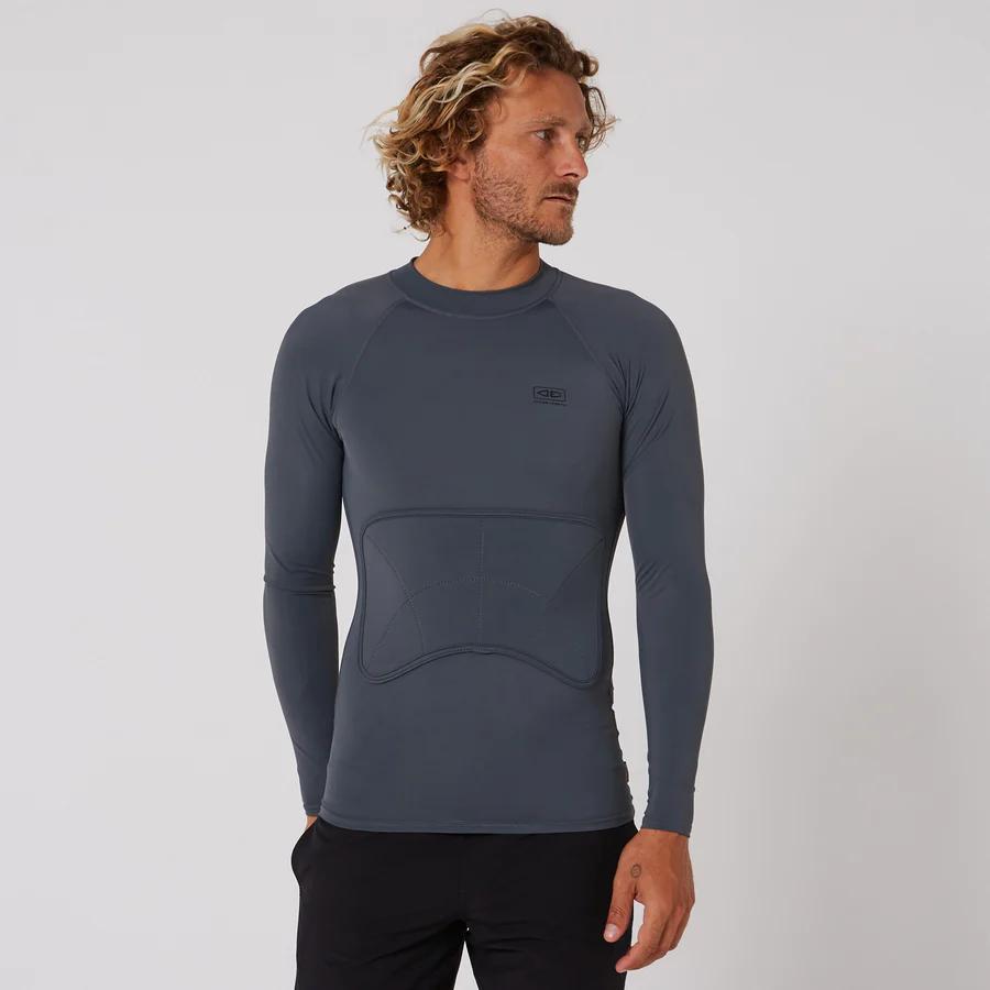 Ocean and Earth Rib Guard Padded Long Sleeve Vest - Charcoal