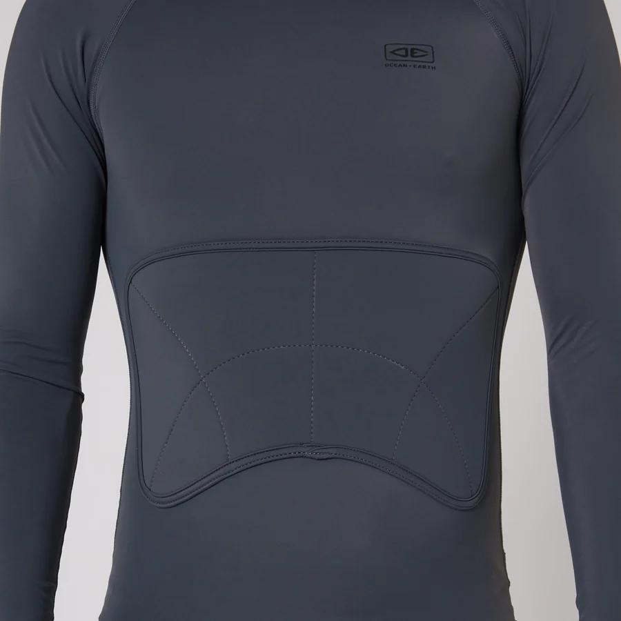 Ocean and Earth Rib Guard Padded Long Sleeve Vest - Charcoal