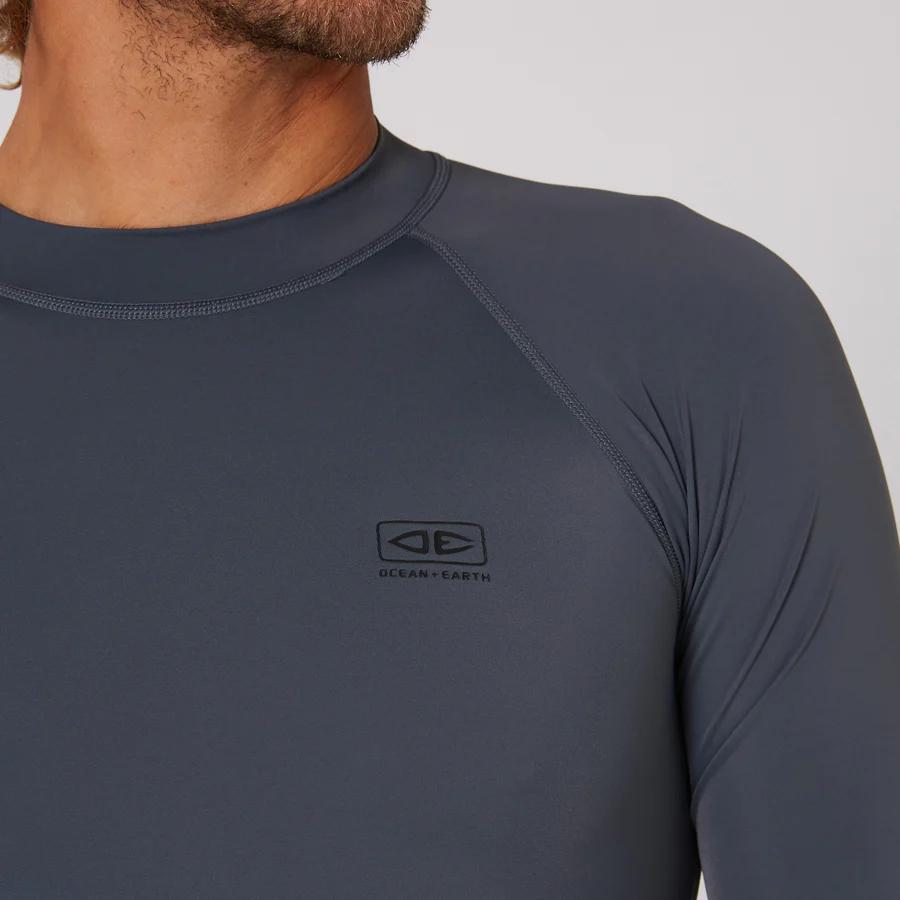 Ocean and Earth Rib Guard Padded Long Sleeve Vest - Charcoal