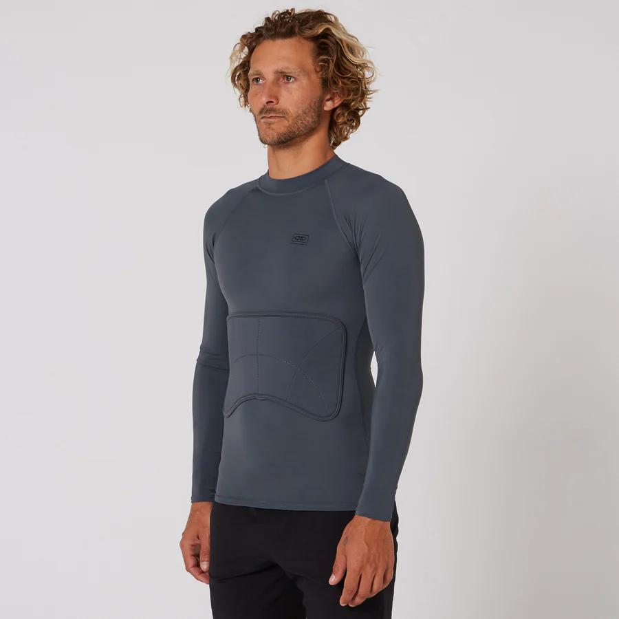 Ocean and Earth Rib Guard Padded Long Sleeve Vest - Charcoal