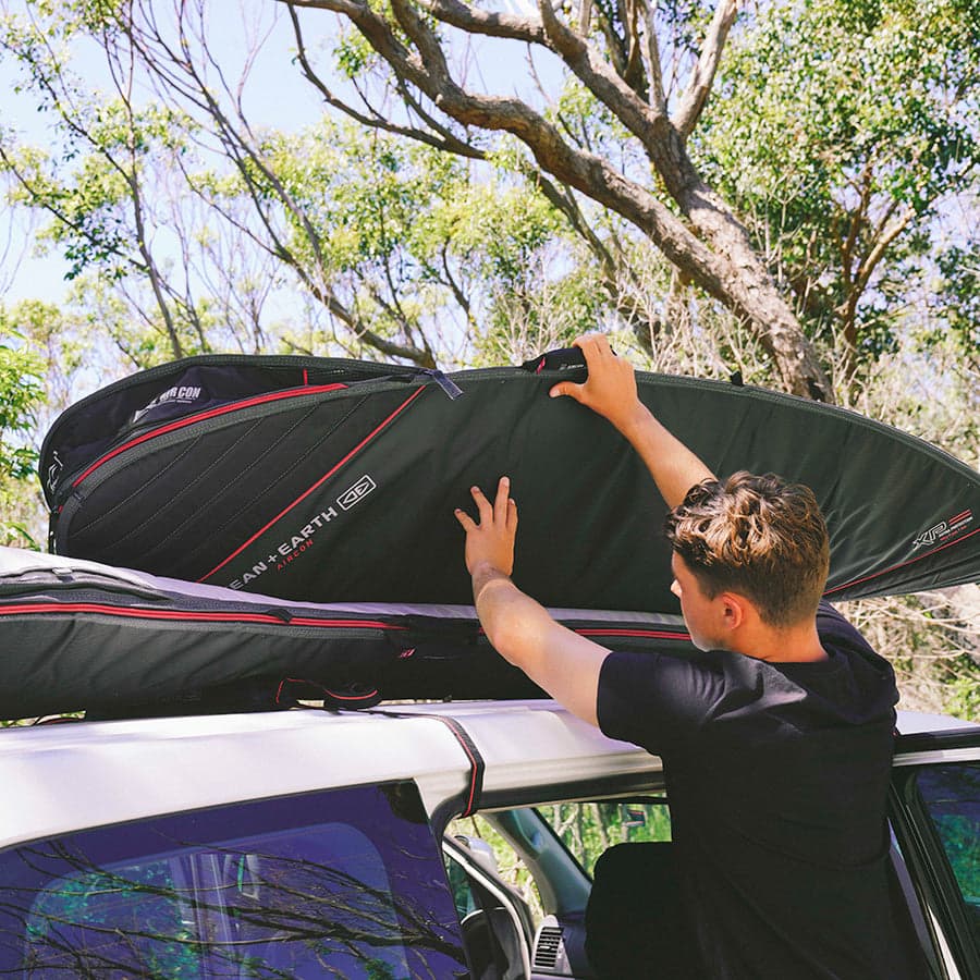 Ocean and Earth Aircon Shortboard Cover - Black Red