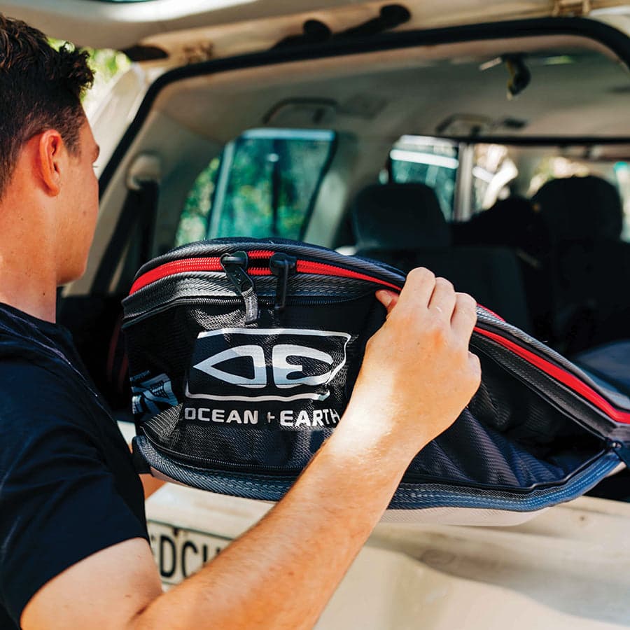 Ocean and Earth Aircon Shortboard Cover - Black Red