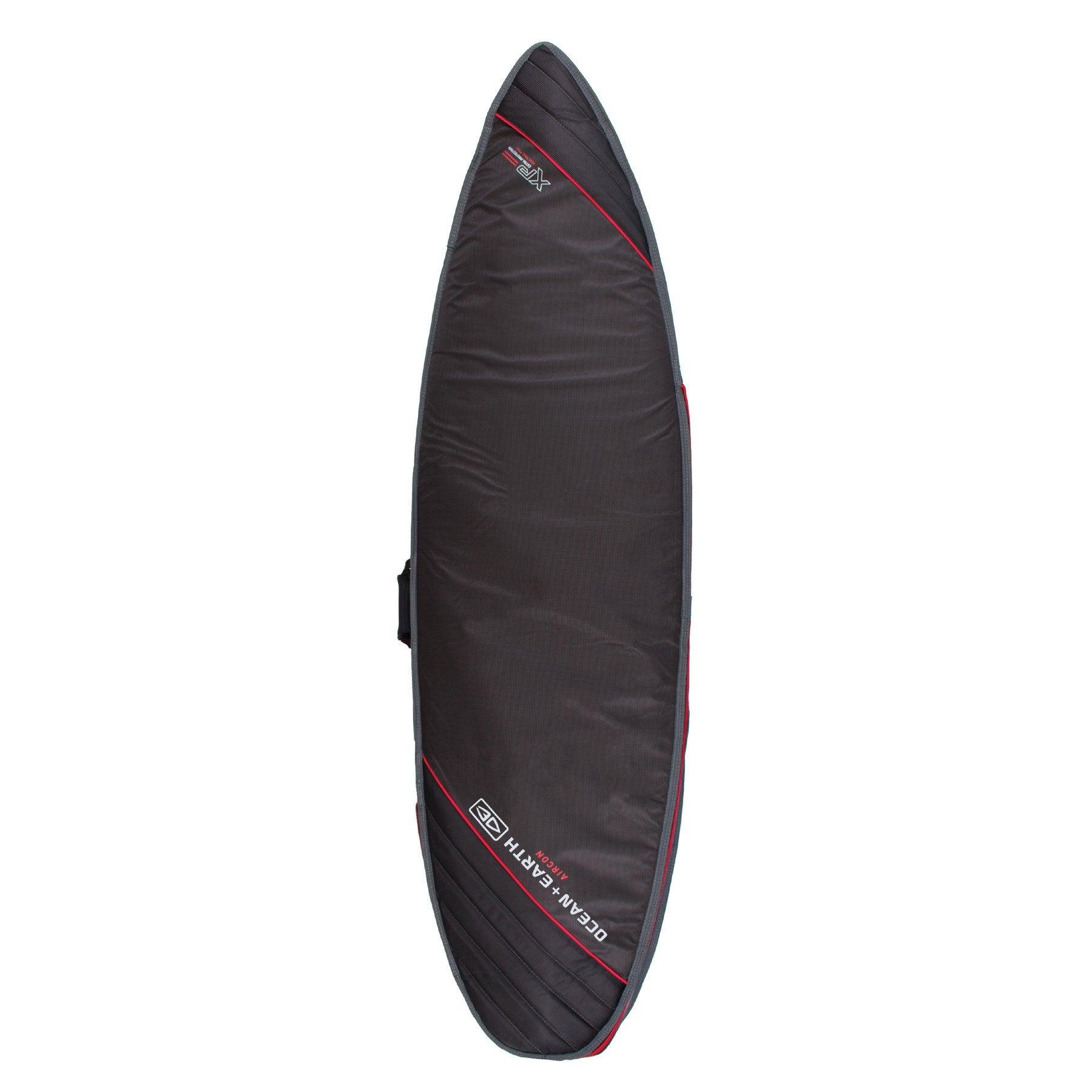 Ocean and Earth Aircon Shortboard Cover - Black Red