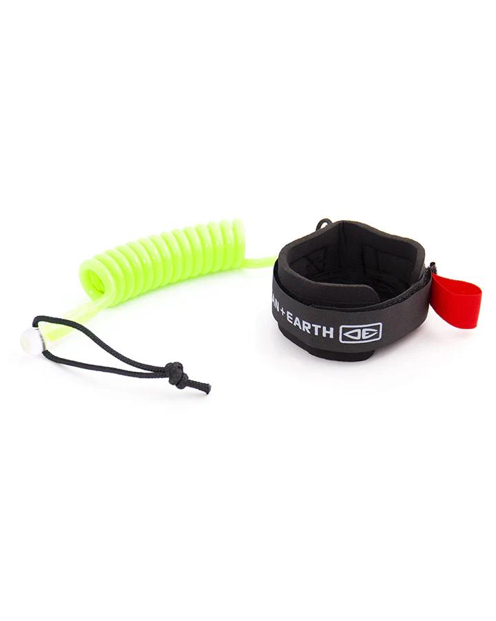 Bodyboard Basic Wrist Coiled Leash - Lime
