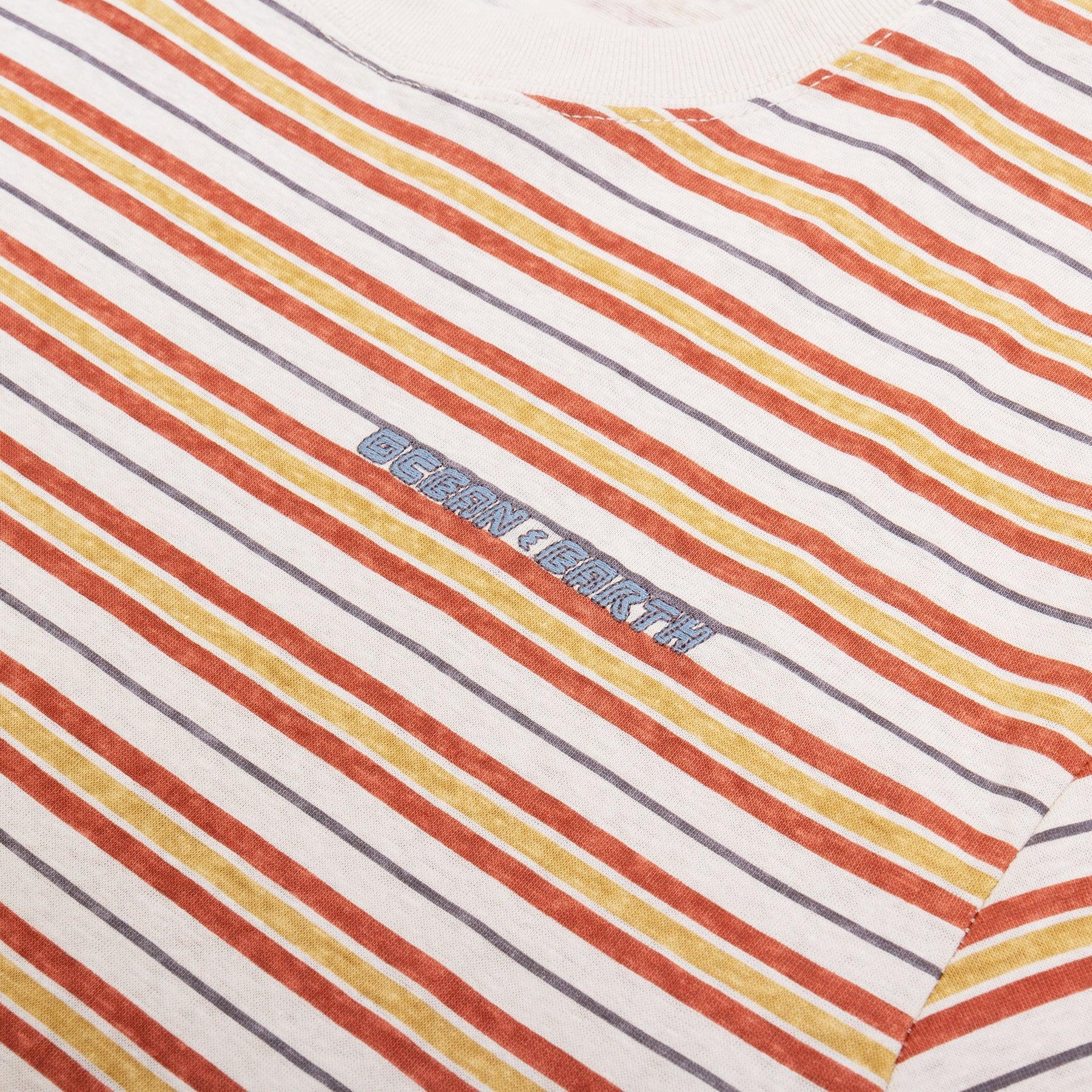 Hemp Vintage Stripe Tee - Clay