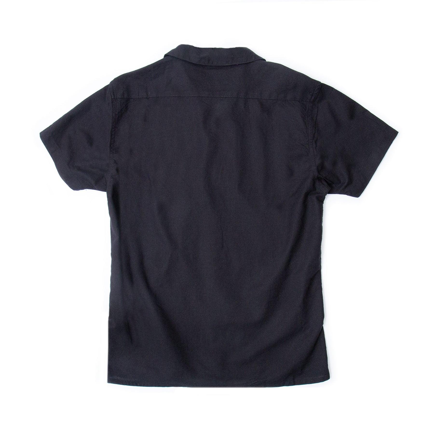 Ocean and Earth Linen SS Shirt - Dull Black - Back