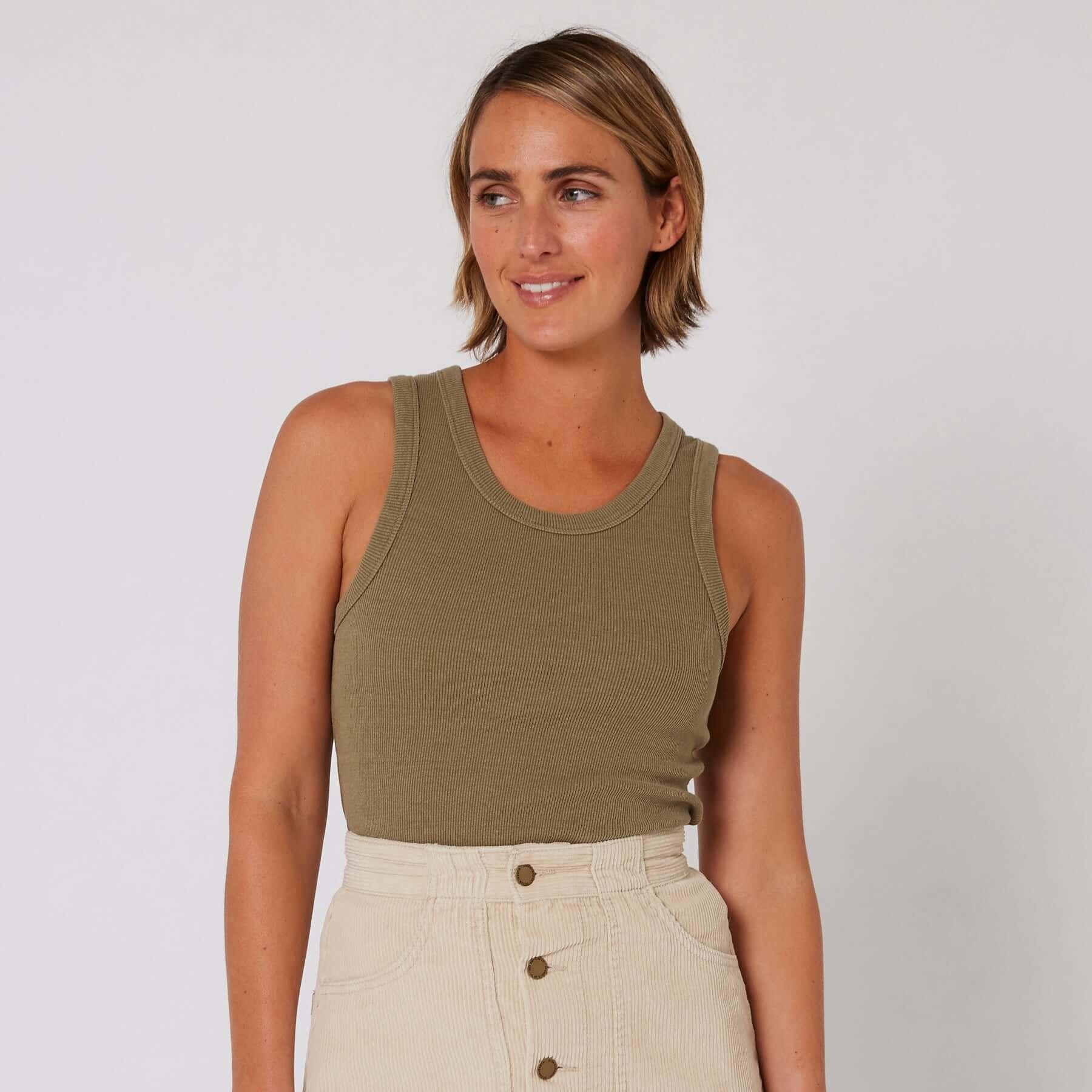 Rib Tank - Olive
