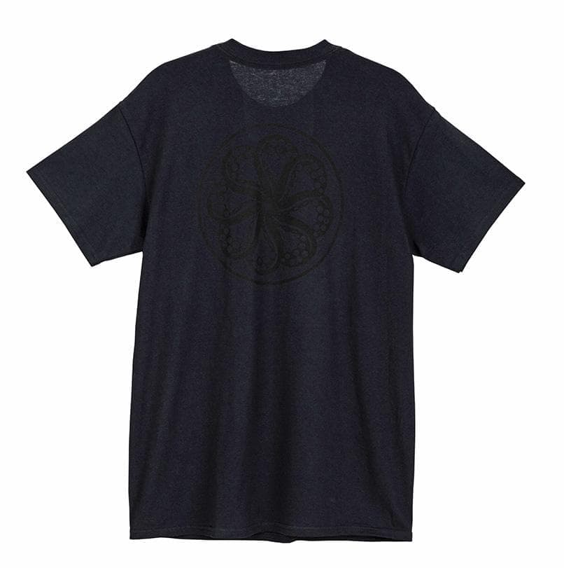Octopus logo tee - black - back