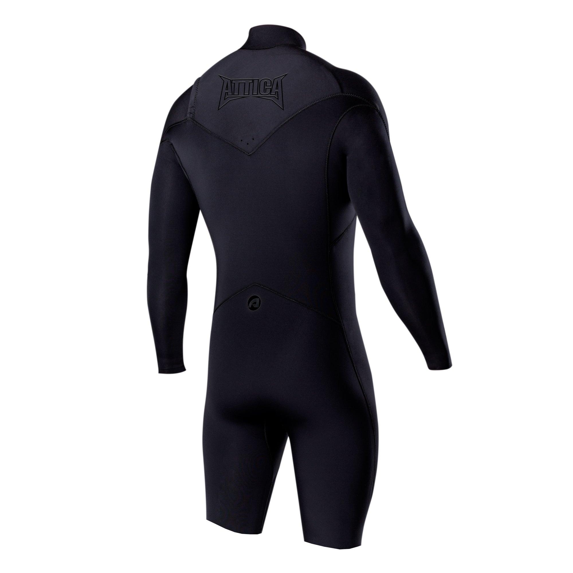 OMEGA Long Sleeve Chest Zip 2/2mm Spring - BLACK / BLACK