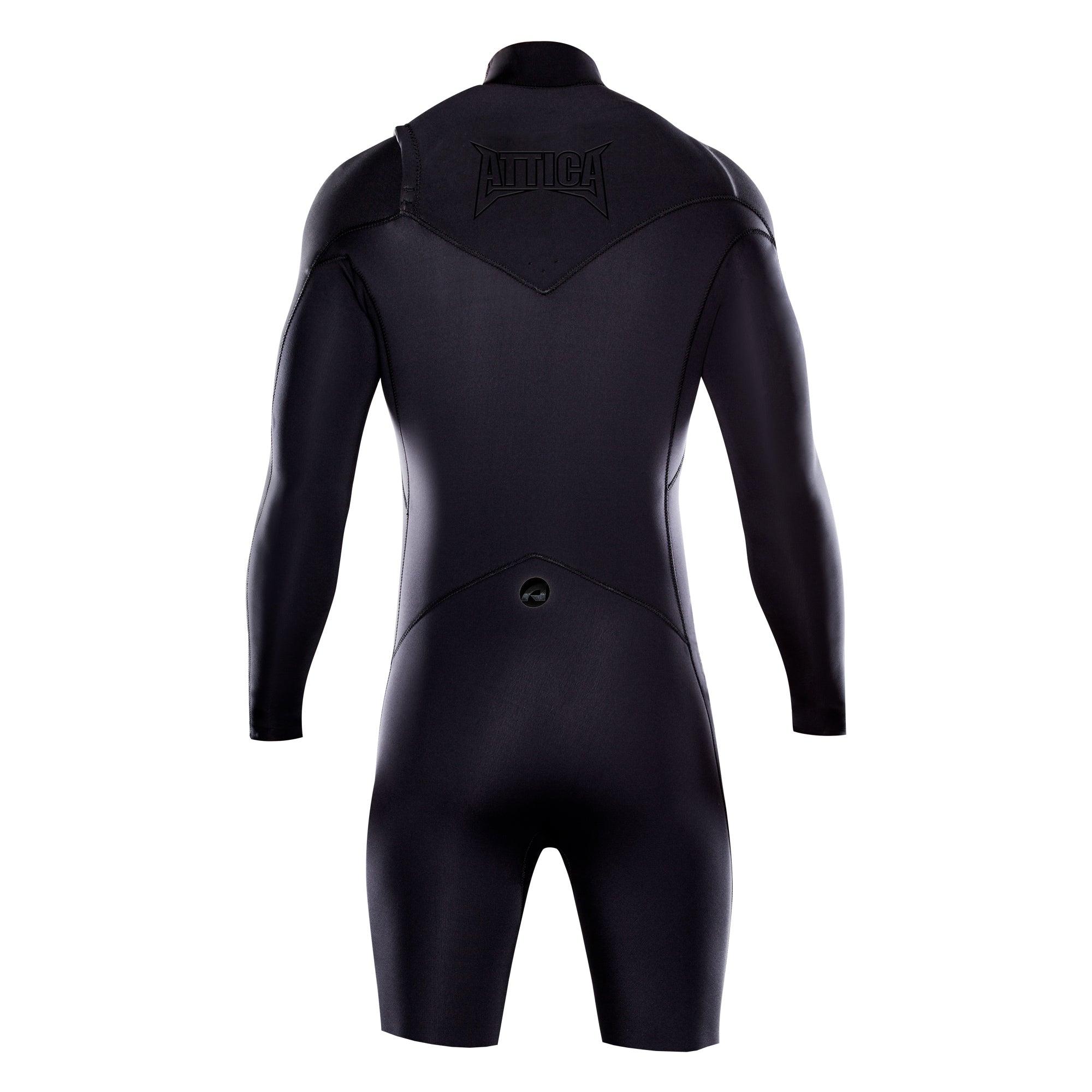 OMEGA Long Sleeve Chest Zip 2/2mm Spring - BLACK / BLACK