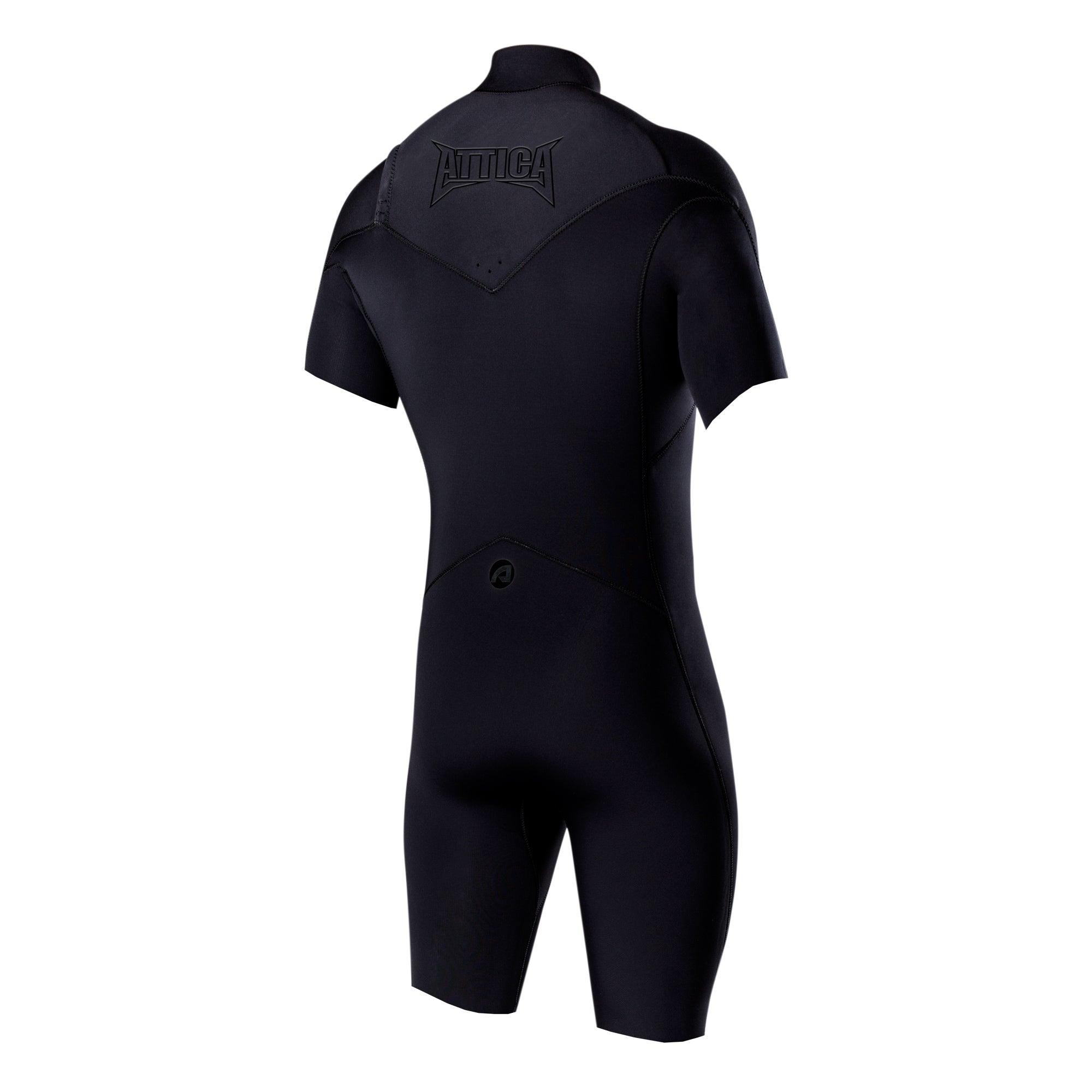 OMEGA Short Sleeve Chest Zip 2/2MM Spring - BLACK / BLACK