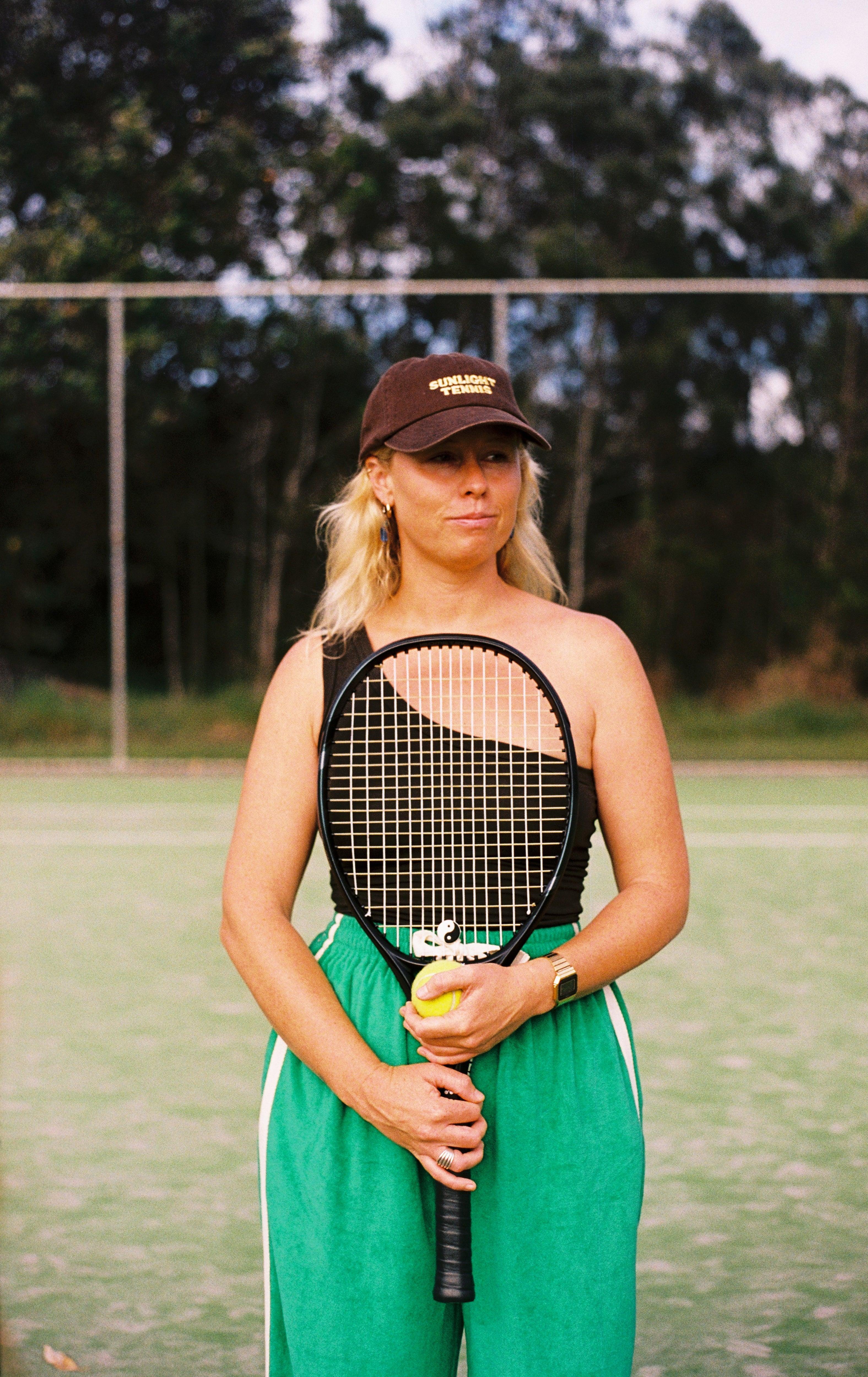 One Shoulder Crop Tennis Court
