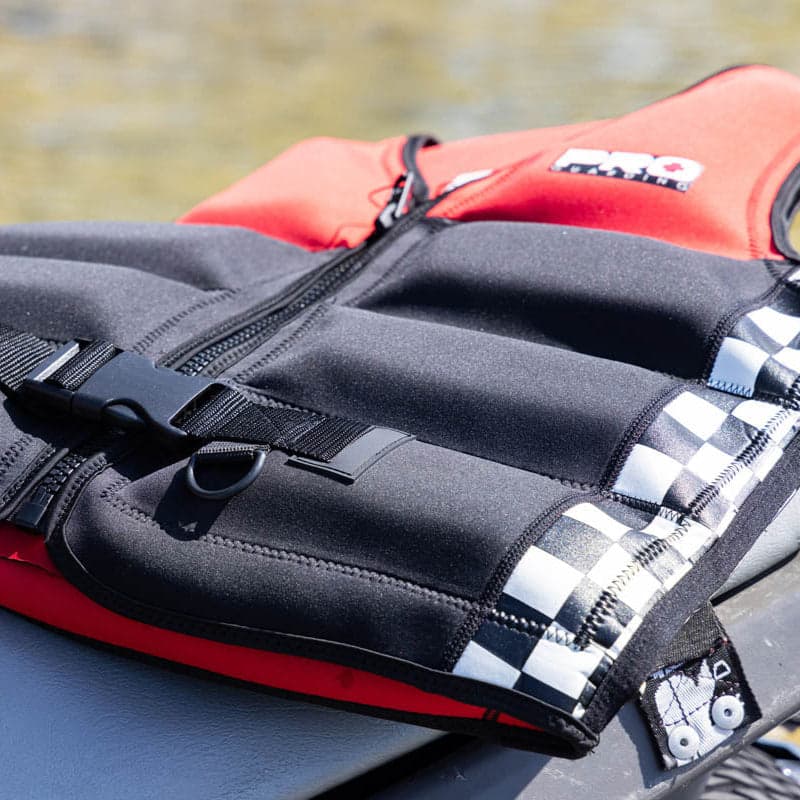 Jet Ski Life Vest - Black and Red