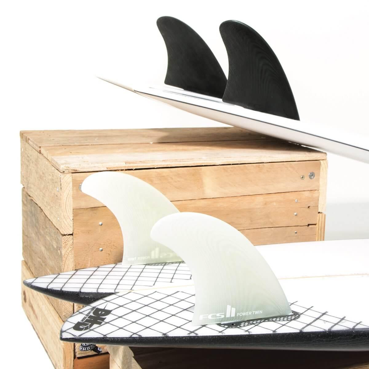 FCS II Power Twin PG Fins - Clear 2
