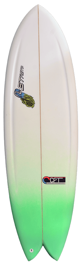Stretch Quad Fish Surfboard deck