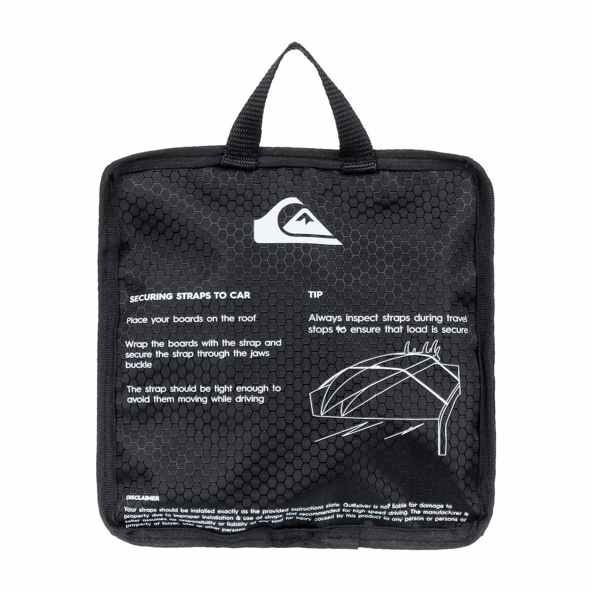 Quiksilver Tie Down Straps - Black pouch bag back