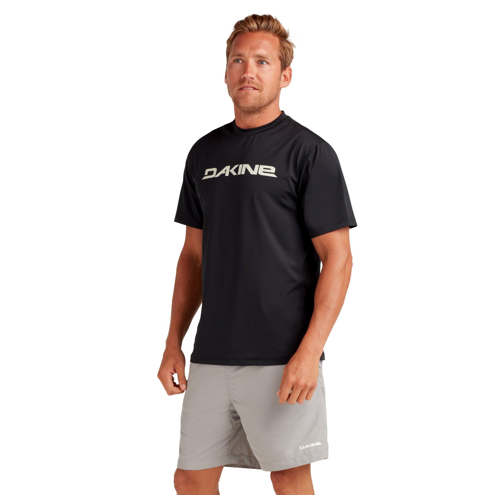 Roots Loose Fit Short Sleeve Rashguard Crew - Black White