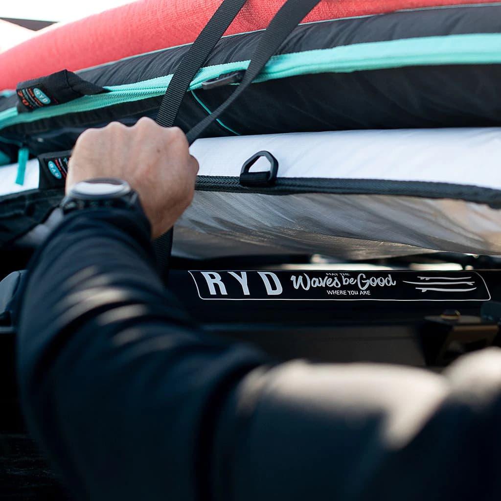 RYD Aero Roof Rack Covers Pads on a vehicle