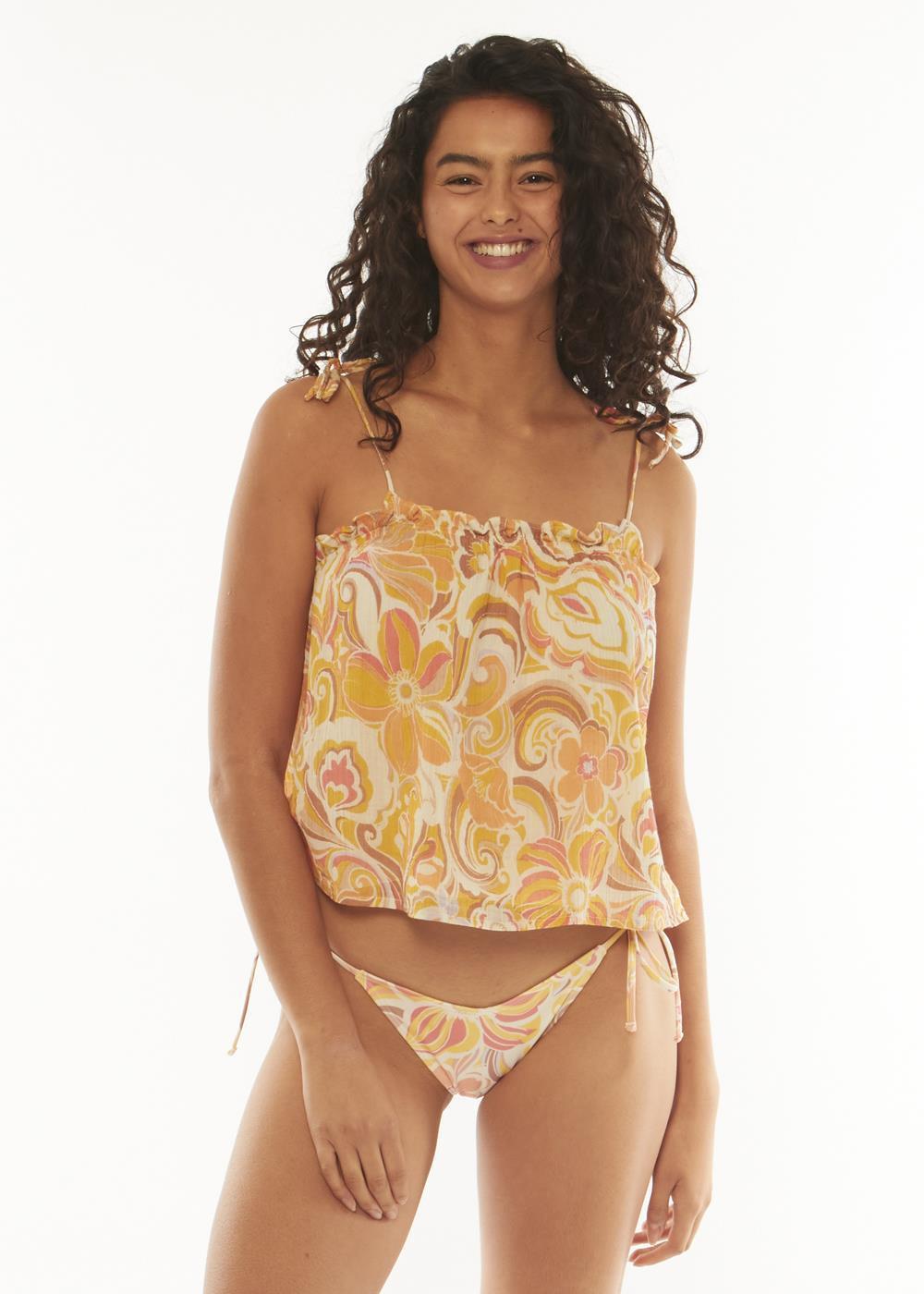 Sandy Toes Woven Tank - Sunray