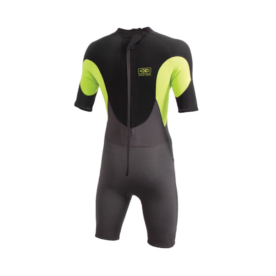Boys Free Flex Back Zip Spring Suit - 2mm - Lime