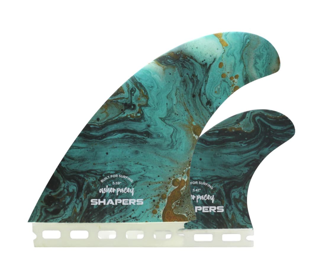Shapers Asher Pacey 5.59" + Stabiliser Fin Set - Turquoise